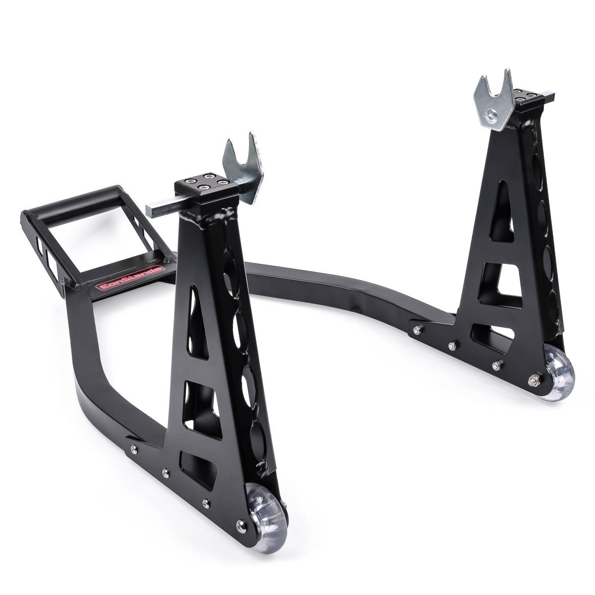 ConStands Motorradheber Set: Motorrad Montageständer Set # SBL Motorradständer vorne und hinte