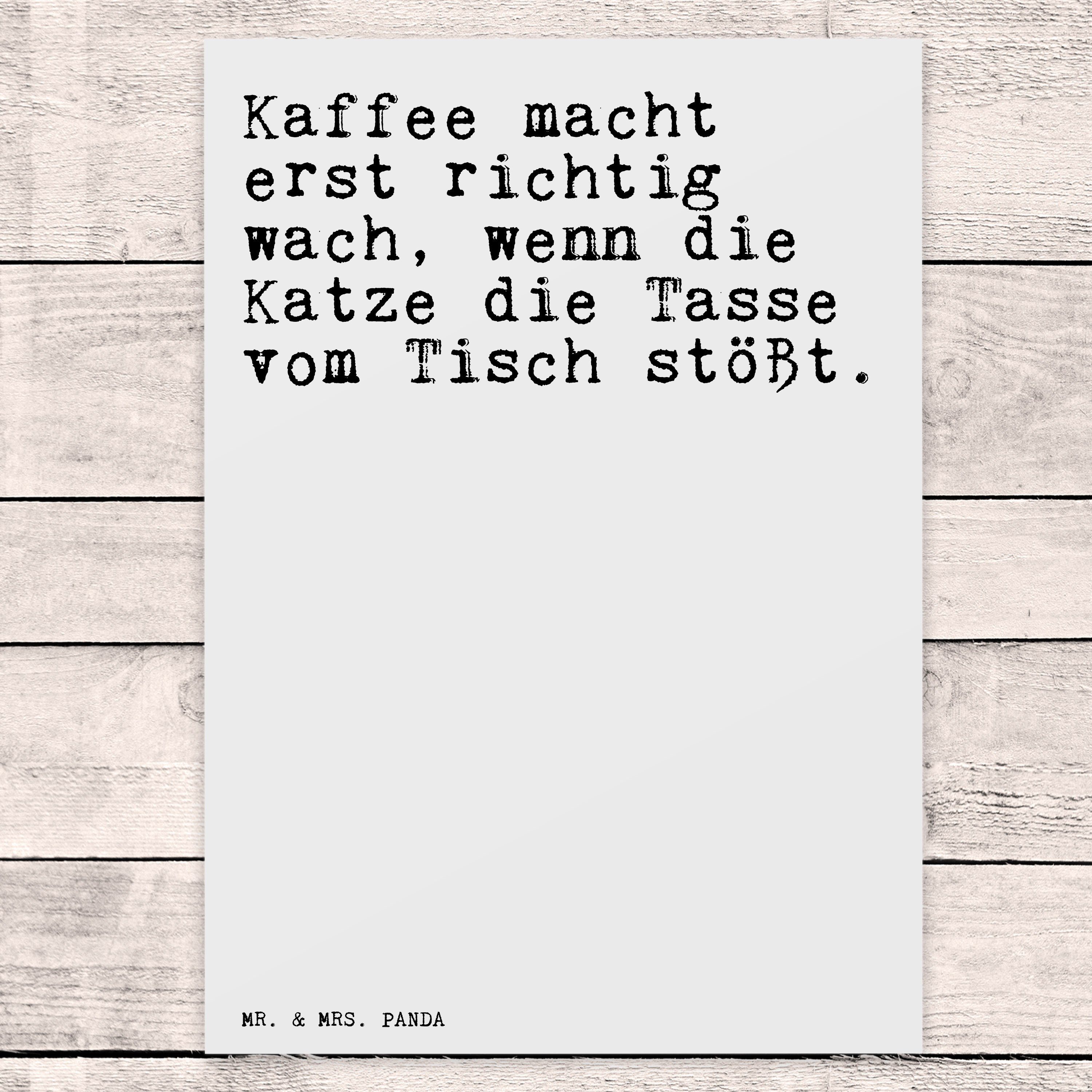 Mrs. Kaffee Frauchen, Spruch Mr. - erst Weiß - macht Postkarte Geschenk, richtig... Sprü Panda &