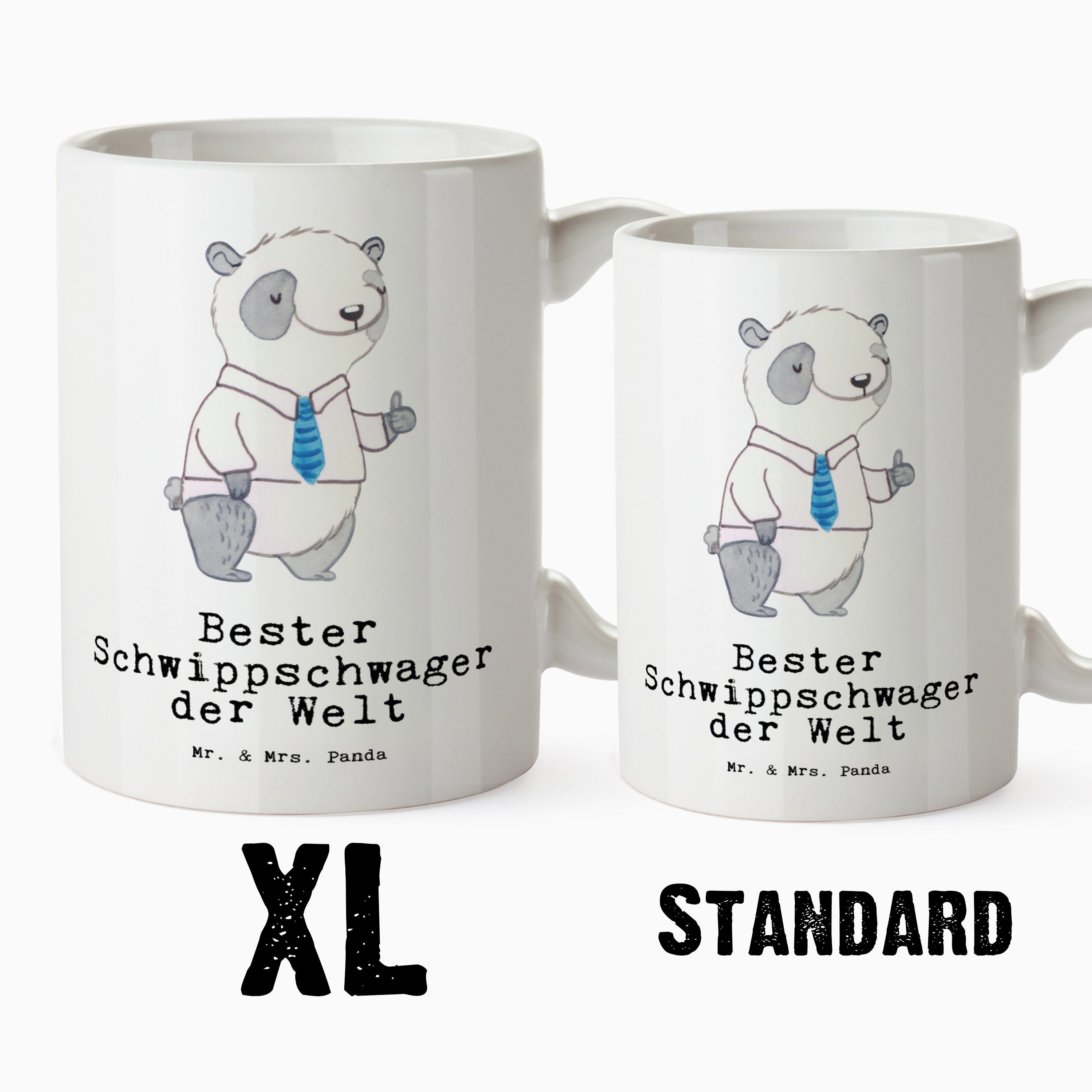 Keramik Geburtstagsg, Mr. - Weiß Welt Tasse - Bester Mrs. XL Geschenk, & Panda Tasse der Schwippschwager Panda