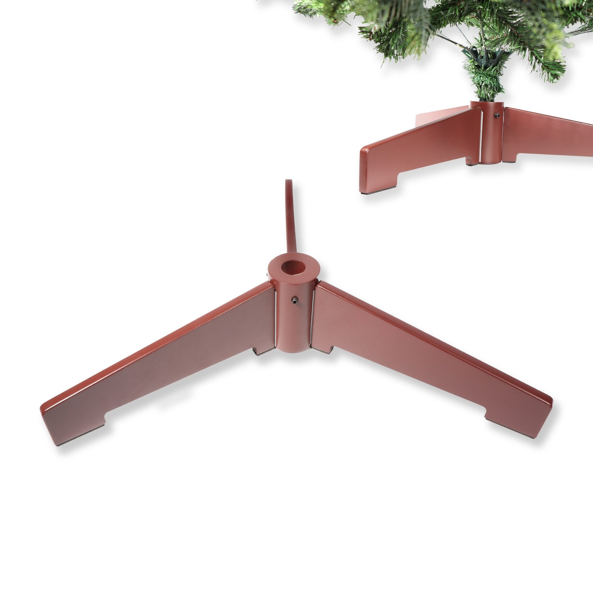 Gartenpirat Christbaumständer aus Kautschukholz Dunkelbraun für Bäume bis 210 cm Höhe, zerlegbar