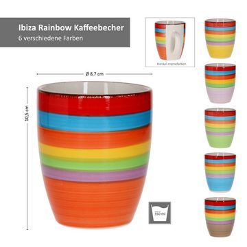 MamboCat Becher 6er Set Kaffeebecher Ibiza Rainbow Summer - 24326544