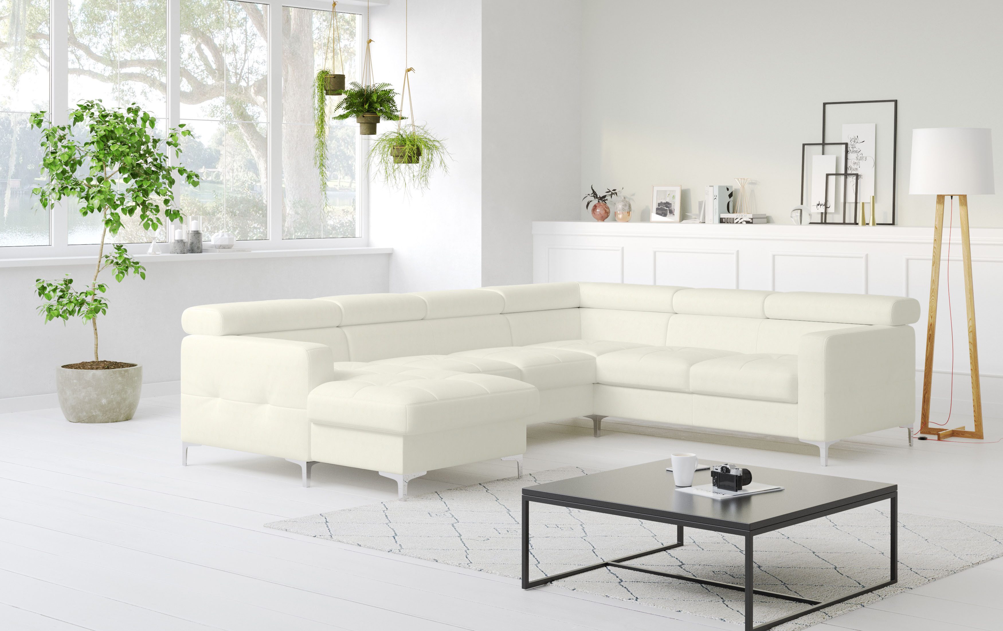 COTTA Wohnlandschaft Sammy U-Form, mit Kopfteilverstellung, günstig online kaufen