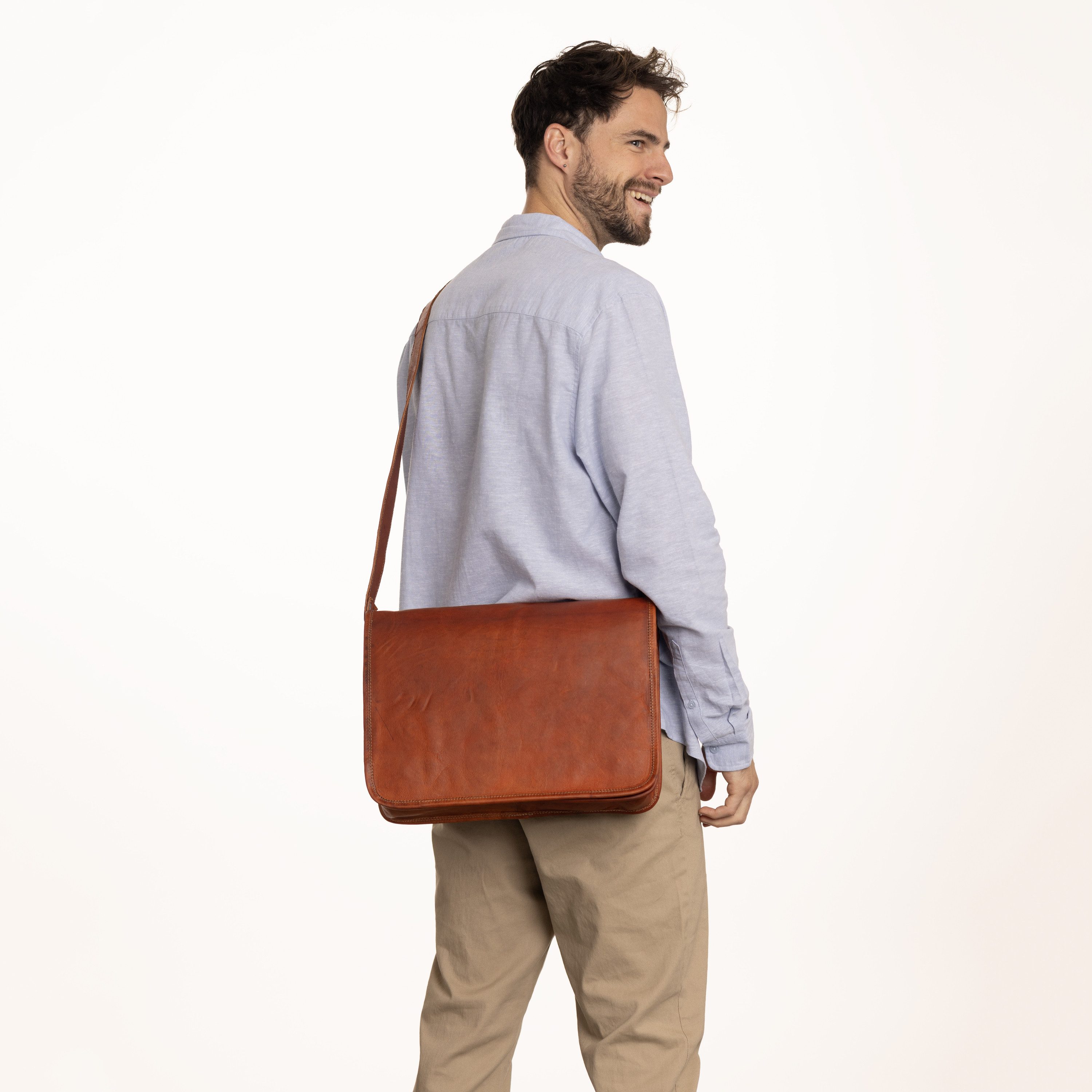 Gusti Leder Umhängetasche Gusti Leder Umhängetasche Taylor 15" (1-tlg), Aktenordner