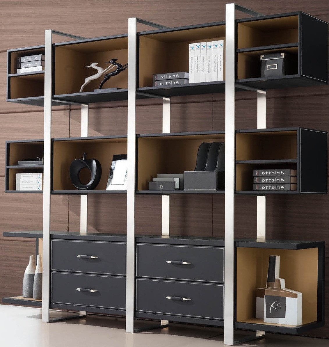 Xlmoebel Aktenschrank Moderner Aktenschrank mit Stauraum für Ordner Dokumente und Bürobedarf (Wandregal) Hergestellt in Europa