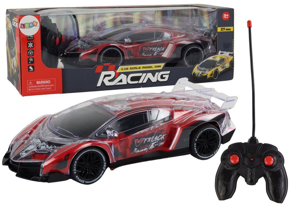 Wisam RC-Auto Ferngesteuerter RC-Sportwagen im Maßstab 1:16 mit roten Lichtern