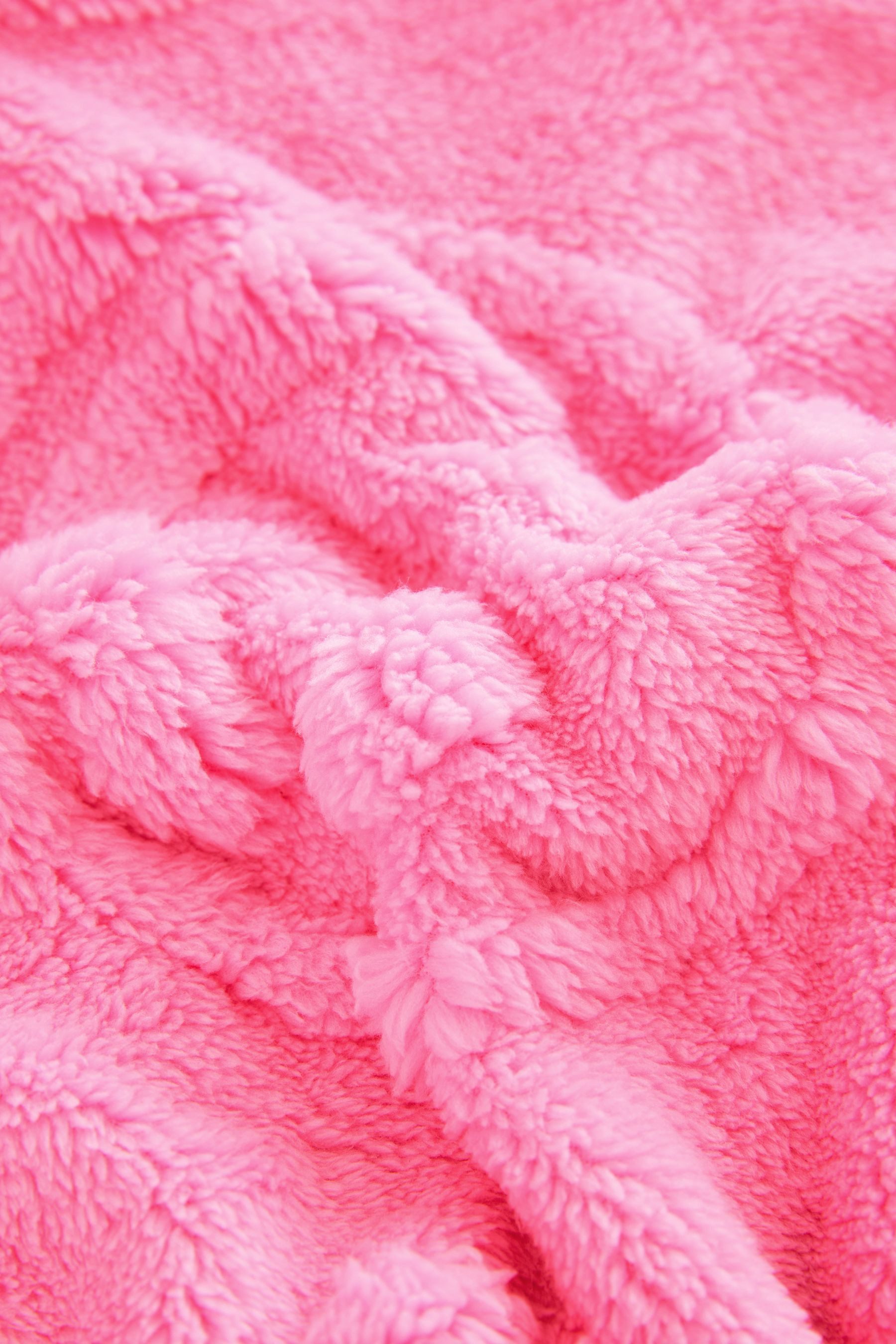 Next Fleecepullover Kurze Kapuzendecke aus Jacquard-Fleece, Happy Face (1-tlg)
