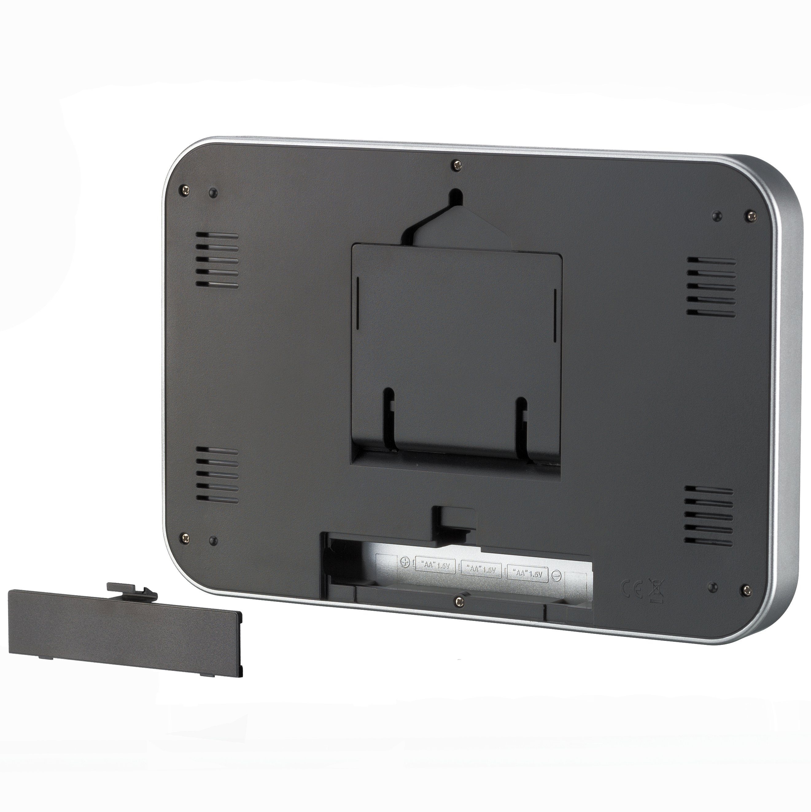 OPTUS Wanduhr OPTUS MyTime MC LCD Wand-/Tischuhr silber 225x150mm günstig online kaufen