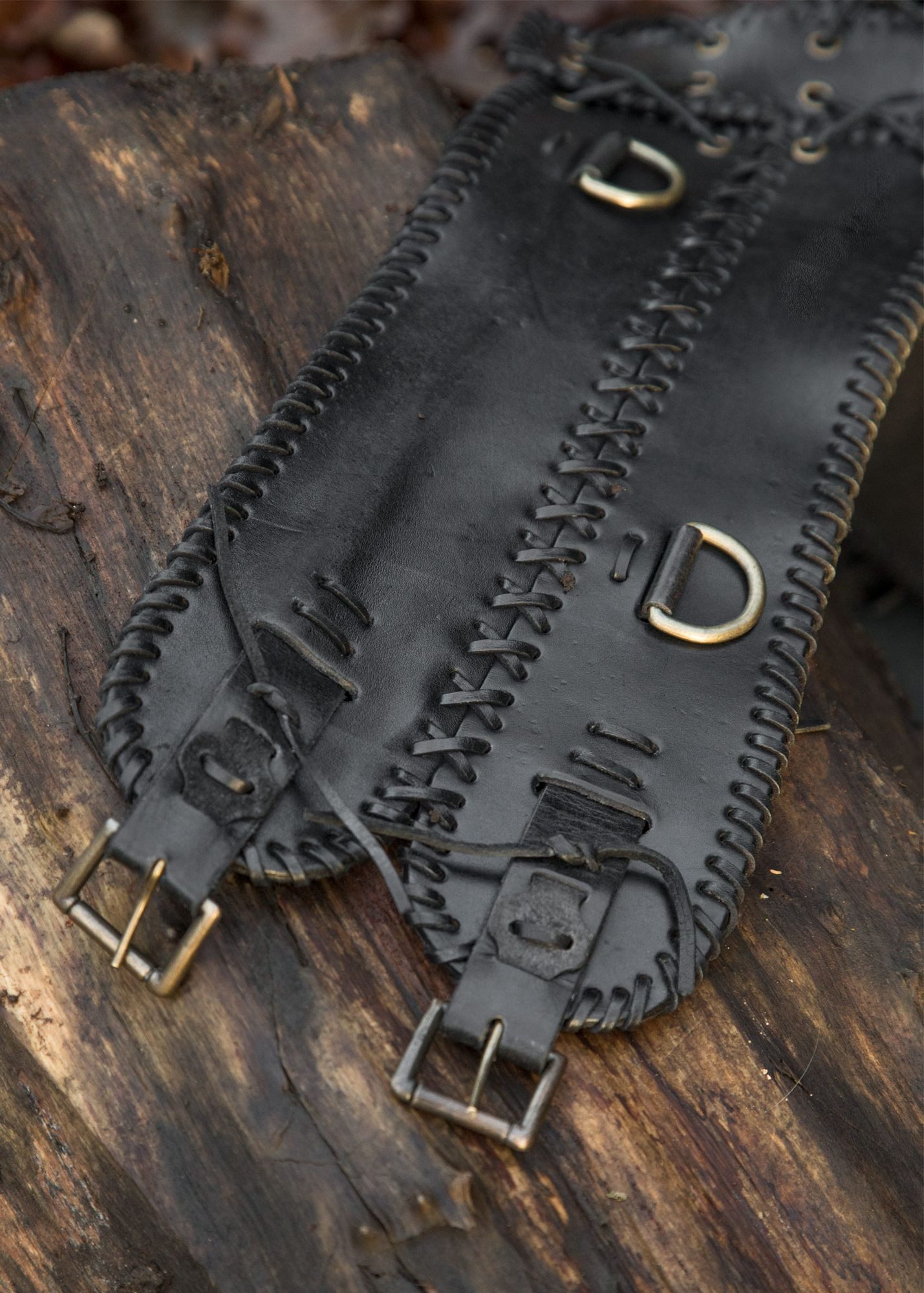 Epic Armoury Kostüm Epic Armoury Miedergürtel aus Leder, schwarz, Gr. M