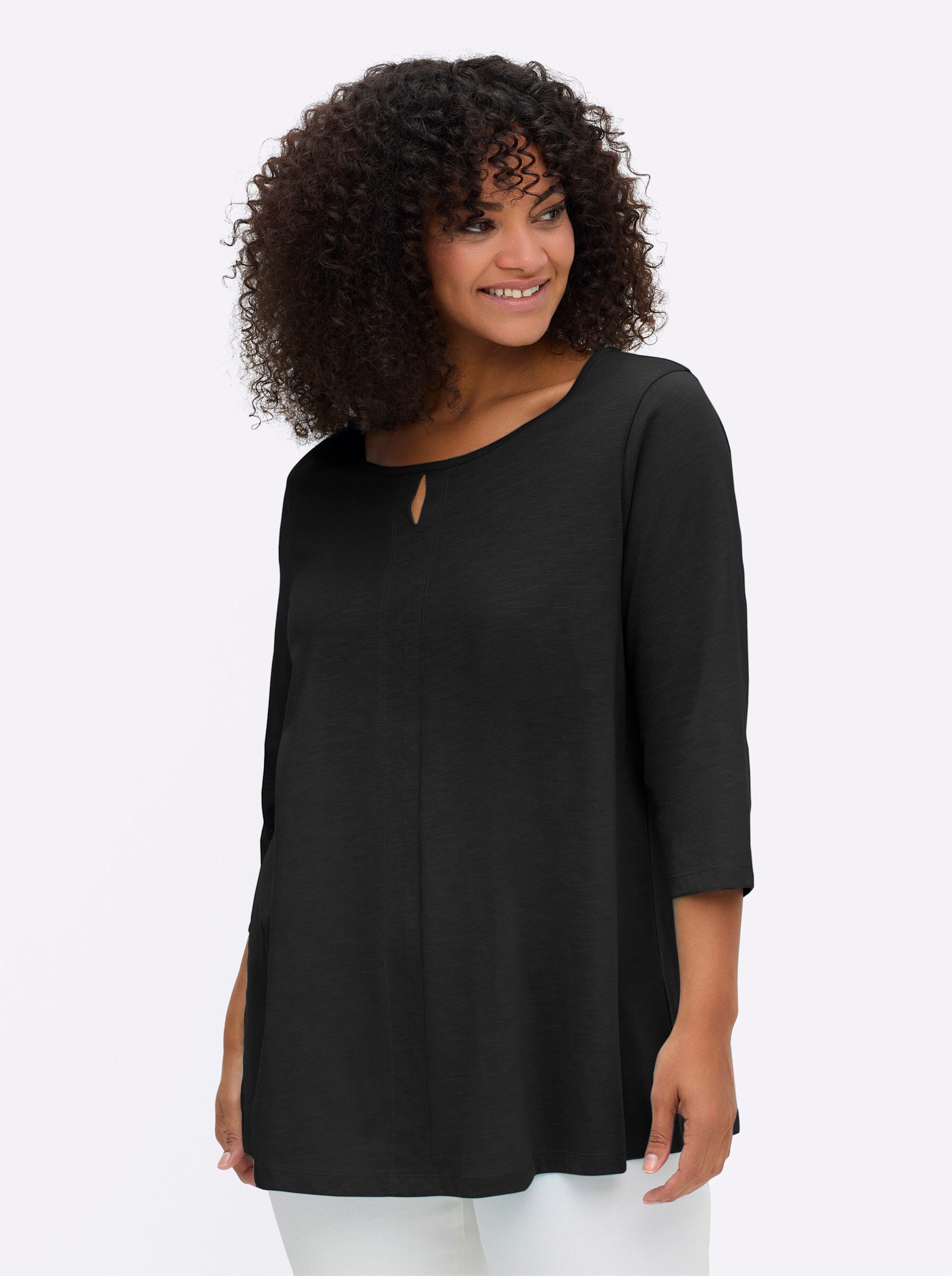 Sheego T-Shirt 3/4-Arm-Shirt 3/4-Arm