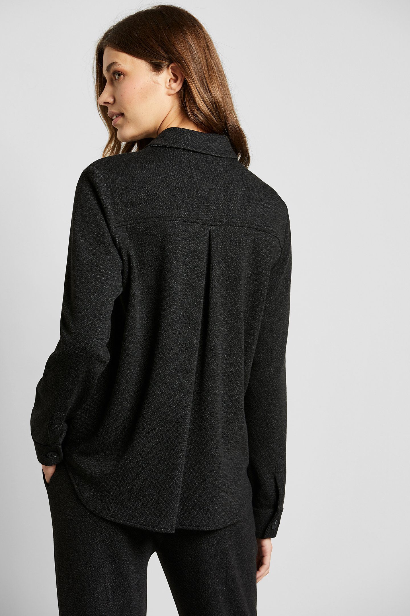 bugatti Hemdbluse mit abgerundetem Saum günstig online kaufen