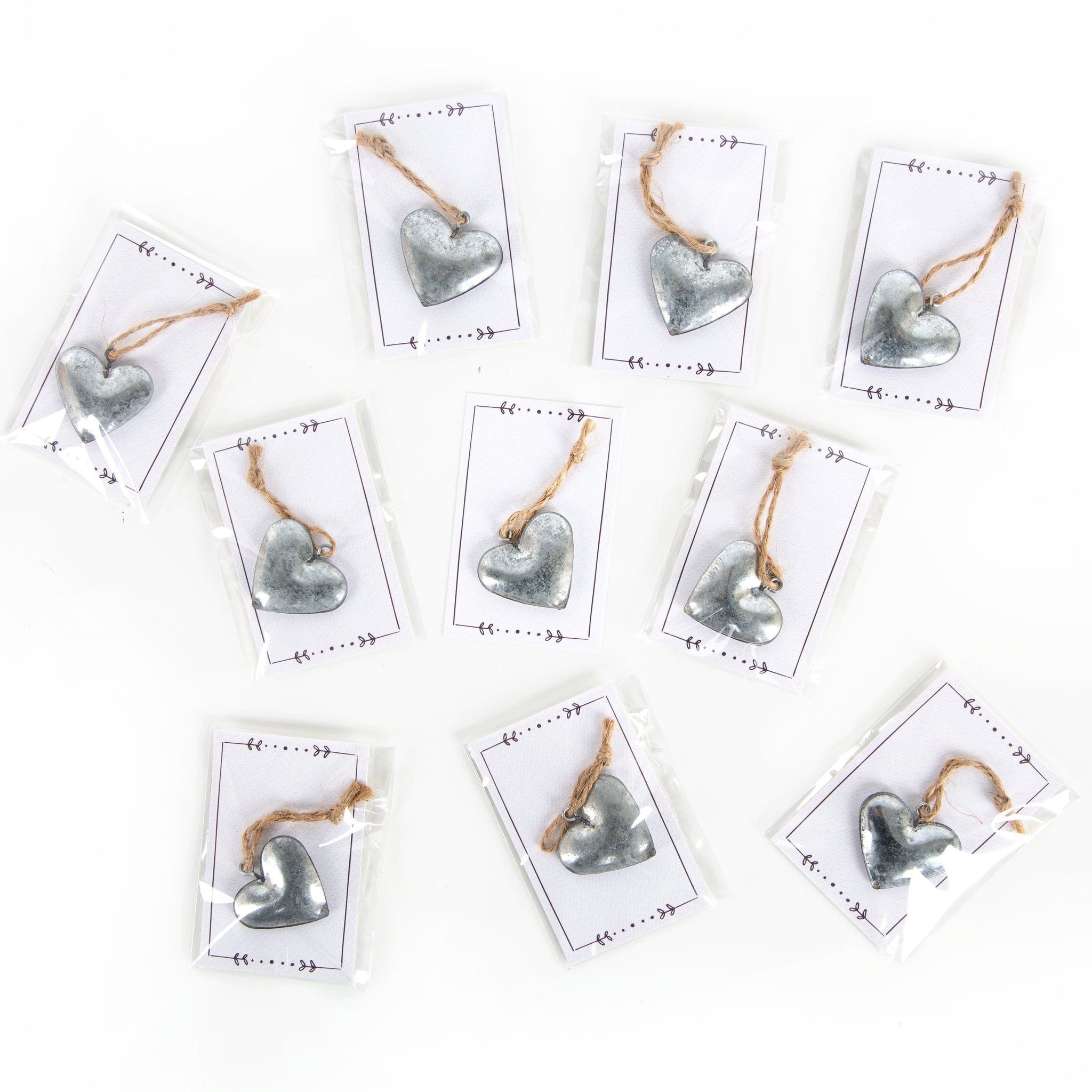 Logbuch-Verlag Klappkarte 10 kleine Geschenke Herz + Karte Gastgeschenke Hochzeit