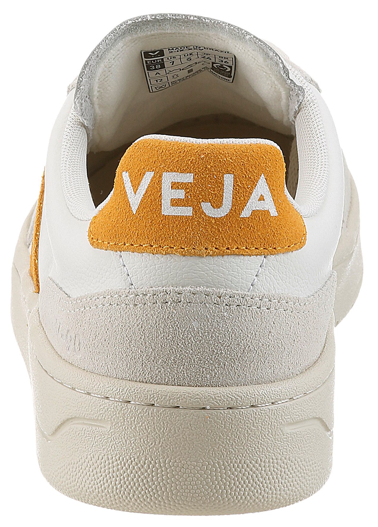 VEJA V-90 Sneaker Freizeitschuh, Halbschuh, Schnürschuh mit farbenfrohen Kontrastbesatz