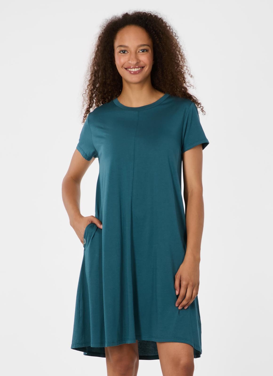 Ragwear Jerseykleid CHICKIE Fließende Baumwoll-Modal-Mischung mit Eingrifftaschen