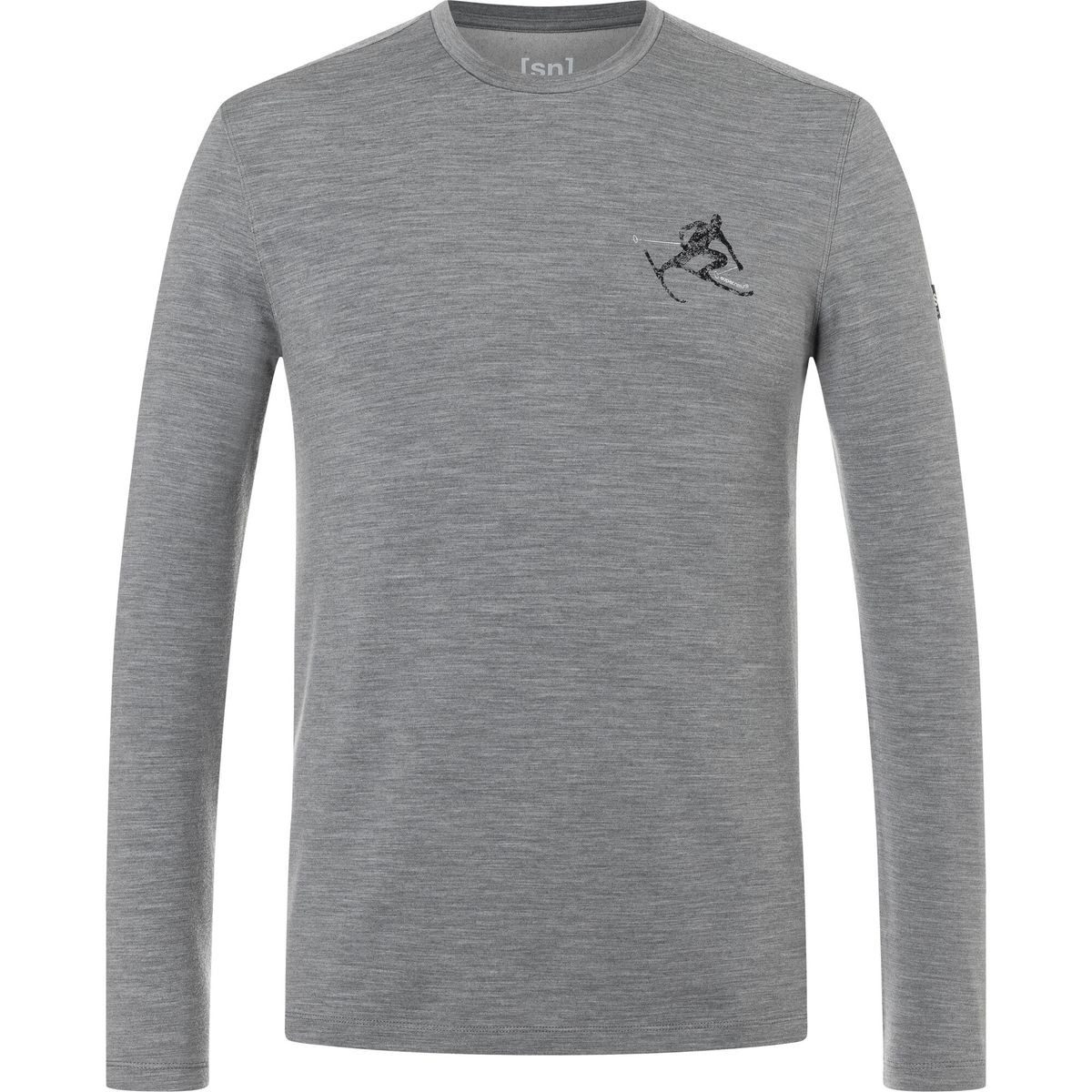 SUPER.NATURAL Fleecejacke M Toni Brush LS Atmungsaktives Merino-Langarmshirt mit ikonischem Print, ideal für