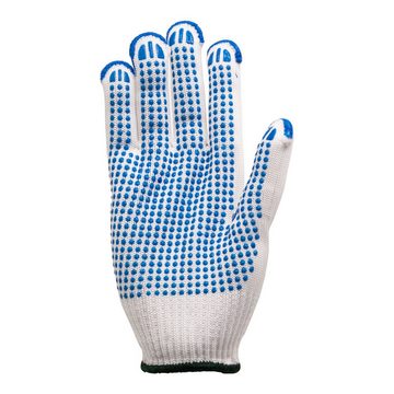 Arbeitshandschuhe Arbeitshandschuhe - Strickhandschuhe mit blauen PVC-Noppen K1300 Gr&ou