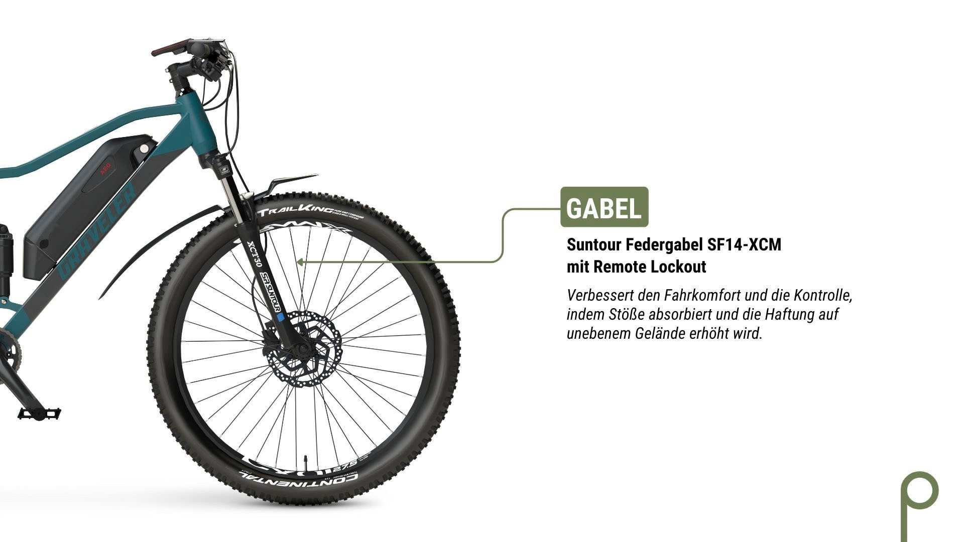 Prophete E-Bike Mountainbike Graveler, 9 Gang Shimano Alivio Schaltwerk, Kettenschaltung, Heckmotor, 499 Wh, Pedelec, Elektrofahrrad für Damen u. Herren, MTB