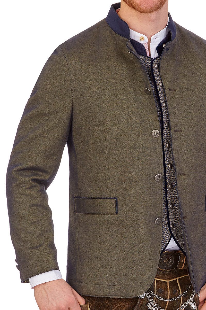 Alpenwahnsinn Trachtenjanker Janker - INNTAL - oliv/blau