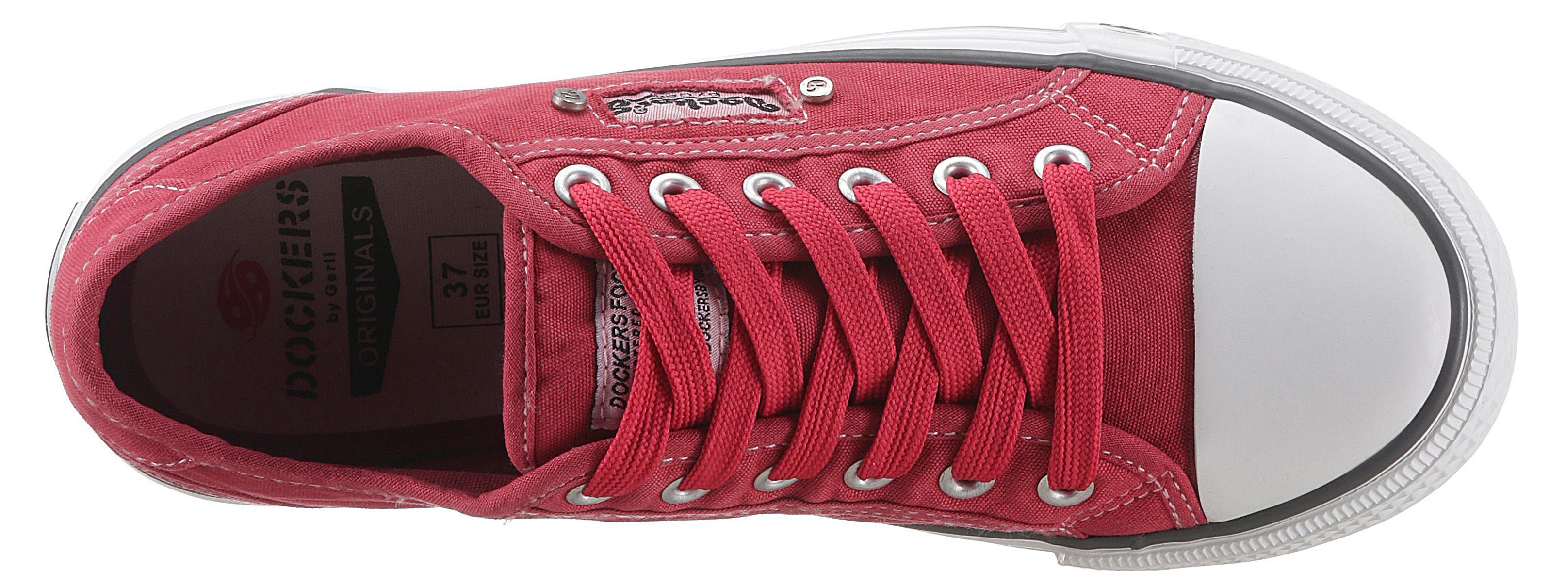 Slip-On by Dockers Sneaker rot Logoschriftzug Gerli mit