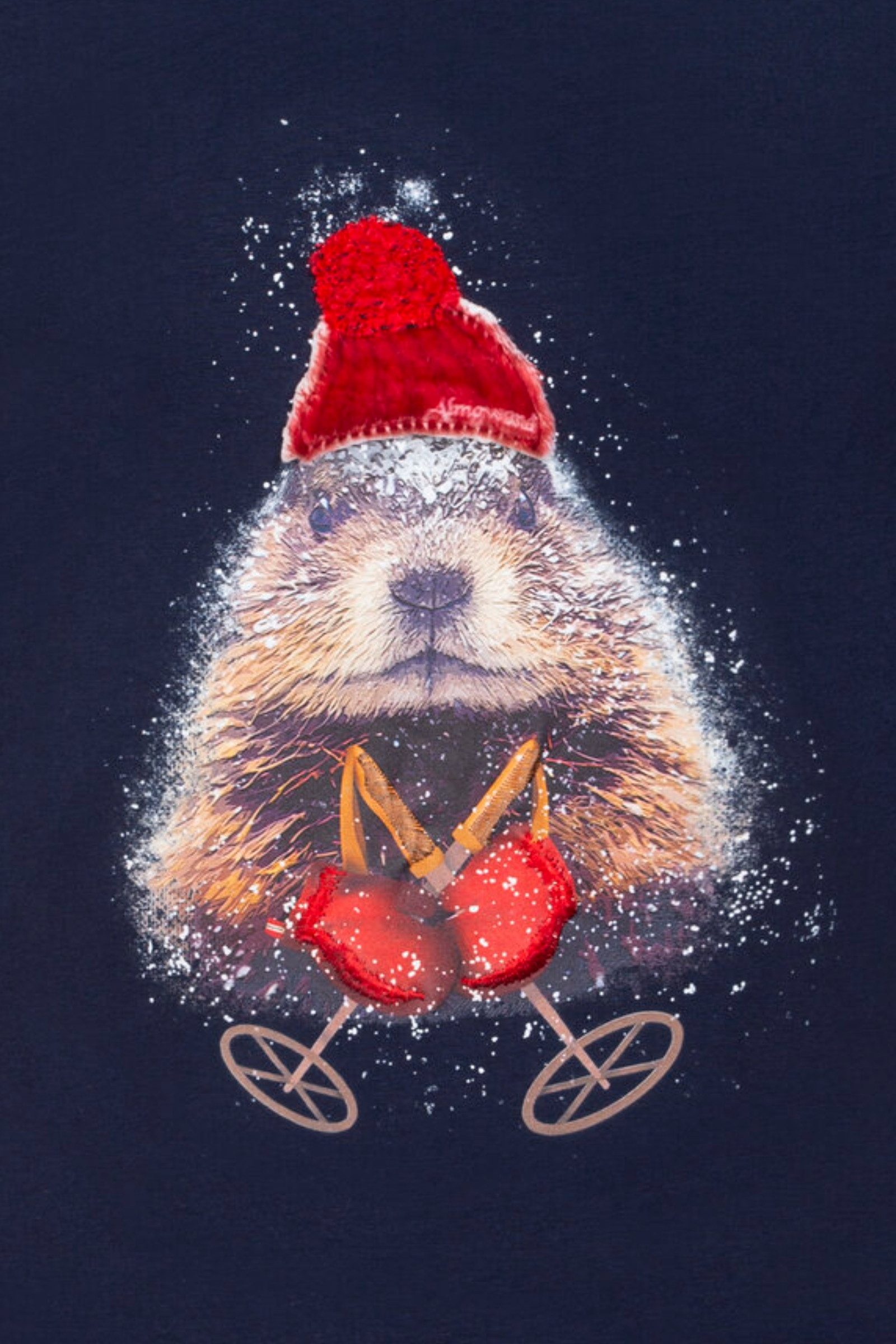 Almgwand Trachtenshirt Longsleeve Damen - DEMUTALM - dunkelblau/rot günstig online kaufen