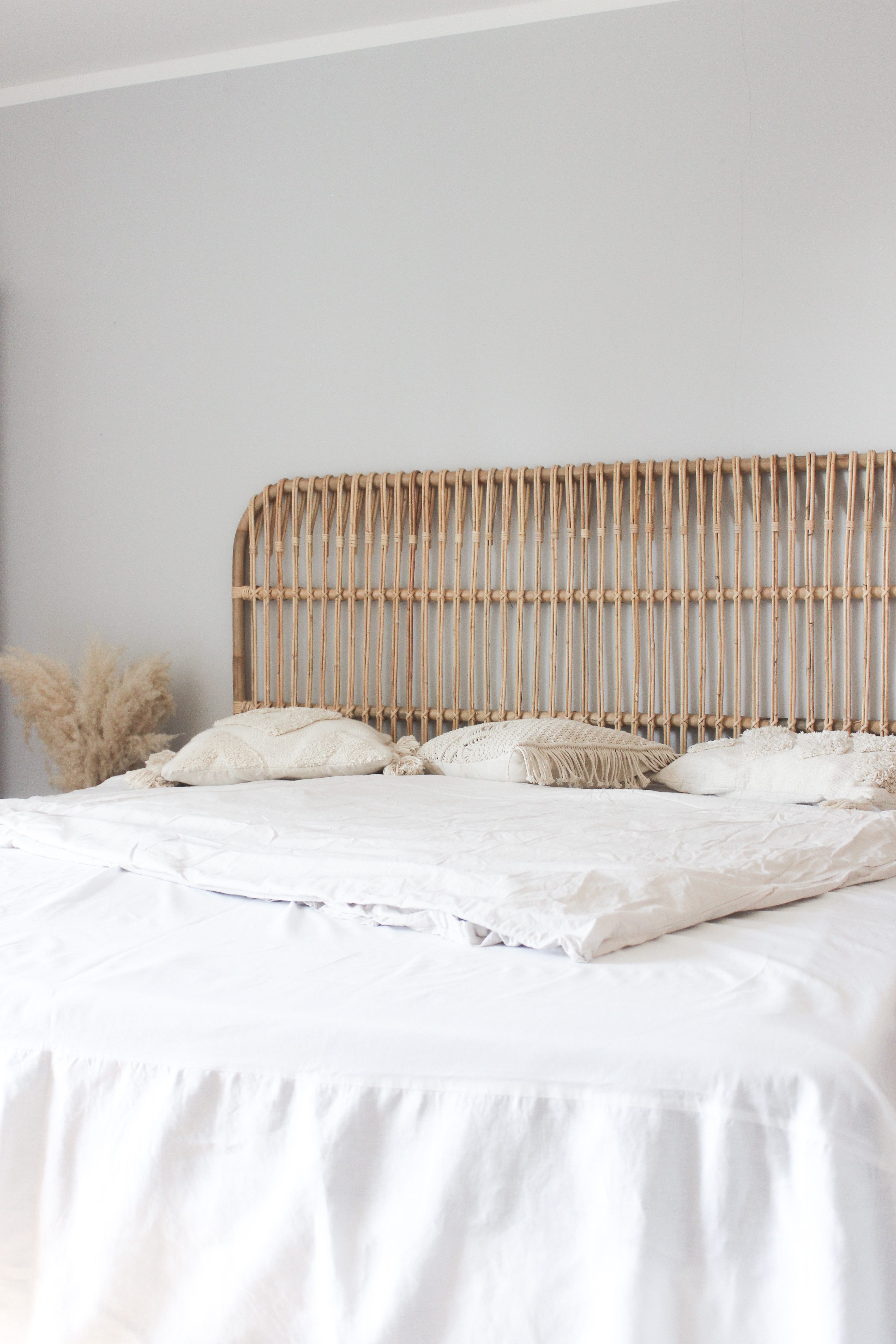 Yoli living GbR Bettgestell Rattan Bettkopfteil