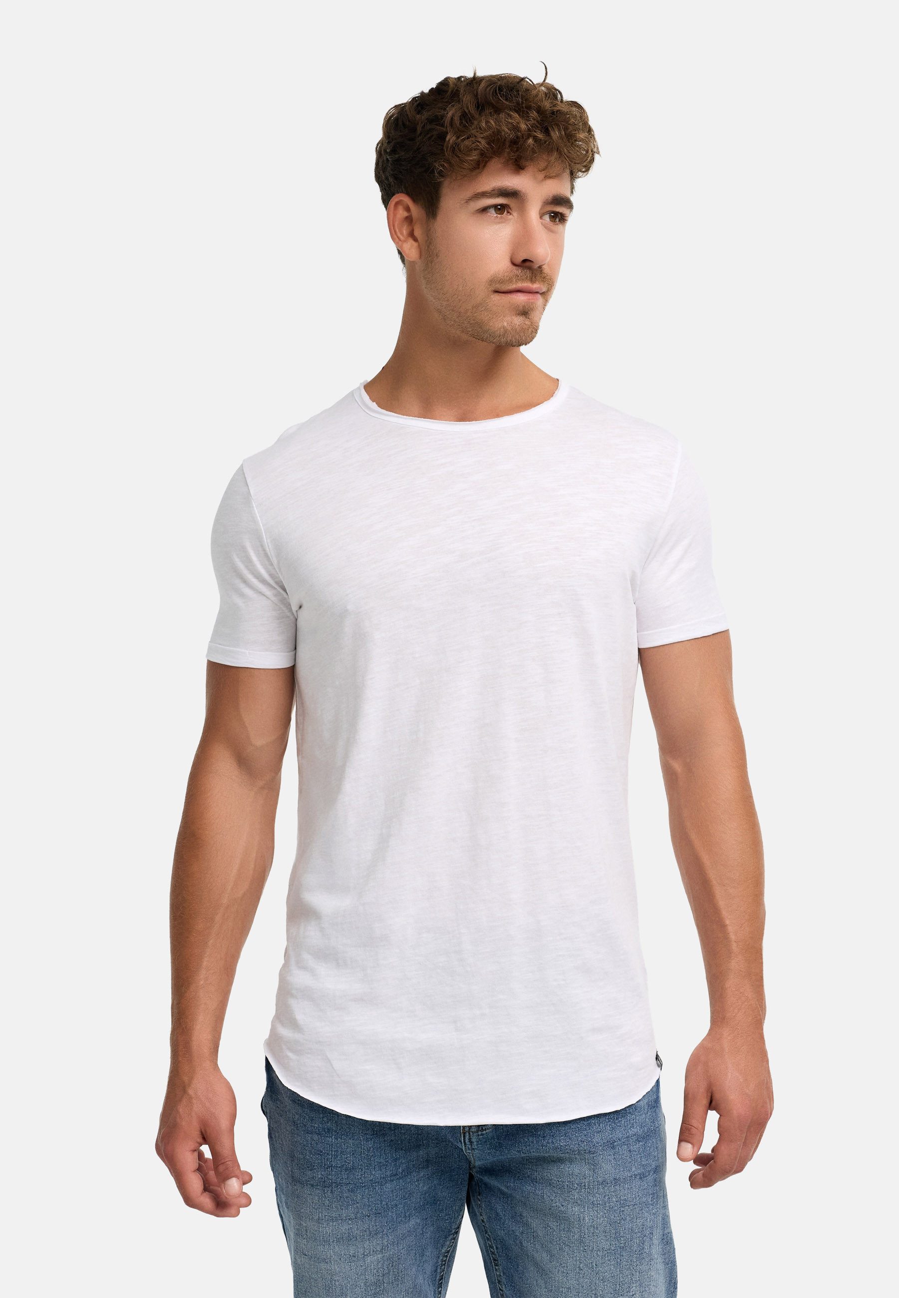 INDICODE T-Shirt Herren Willbur Tee Shirt Tee Herrenshirt mit Rundhalsausschnitt, 100% Baumwolle