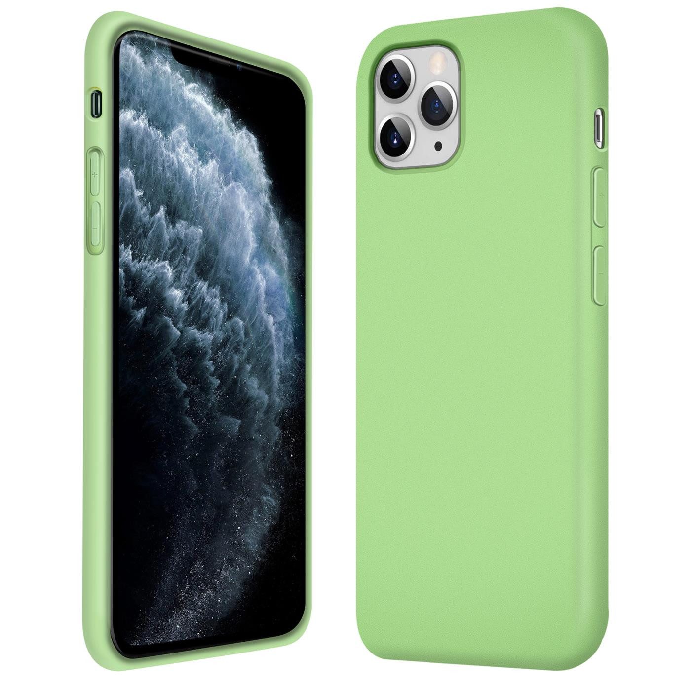 CoolGadget Handyhülle Silikon Case für das iPhone 11 Pro Slim TPU Cover 5,8 Zoll, Weiche Schutz Hülle mit Innen Fleece aus Stoff Handy Tasche