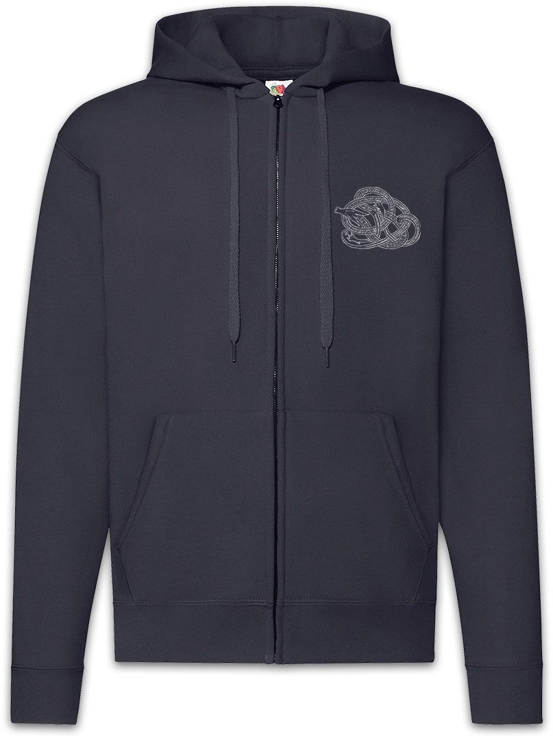 Sweatjacke Jörmungandr I Zipper Hoodie Midgard World Schlange Seeschlange Sea