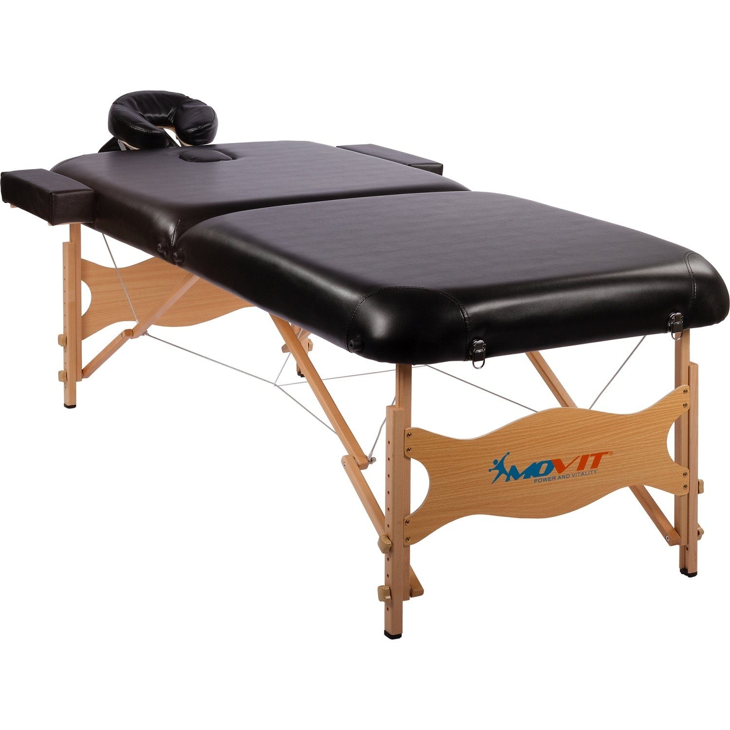 MOVIT Massageliege Movit® Deluxe Massageliege Mobile Therapieliege, inklusive Tasche, XXL, 8 cm Polsterung, Vollholzgestell, Farbwahl