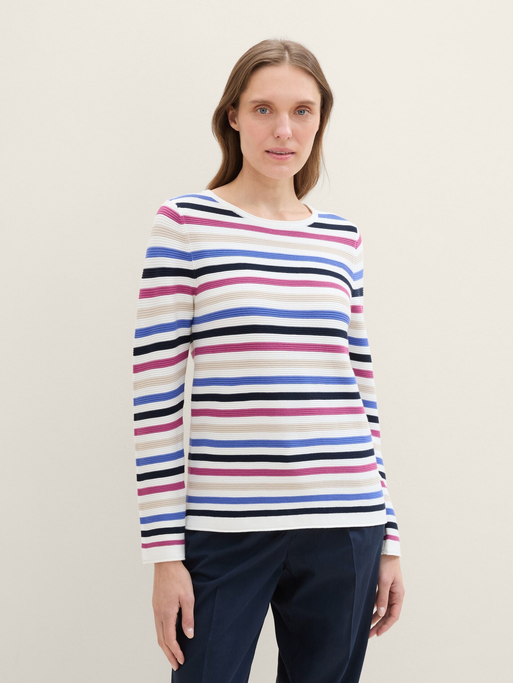 TOM TAILOR Strickpullover Strickpullover mit Bio-Baumwolle günstig online kaufen
