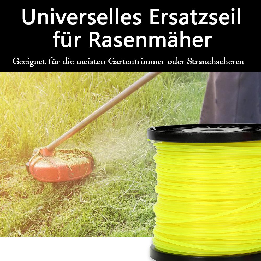 Clanmacy Trimmerfaden Trimmerfaden Rund 100m 2,4mm Mähfaden Rasentrimmer Faden