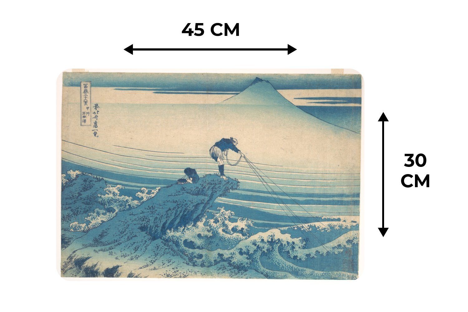 MuchoWow, (6-St), Katsushika Kai der Platzdecken, Platzmatte, Gemälde Tischmatten, Platzset, in Provinz Schmutzabweisend Hokusai, von Kajikazawa Platzset, -