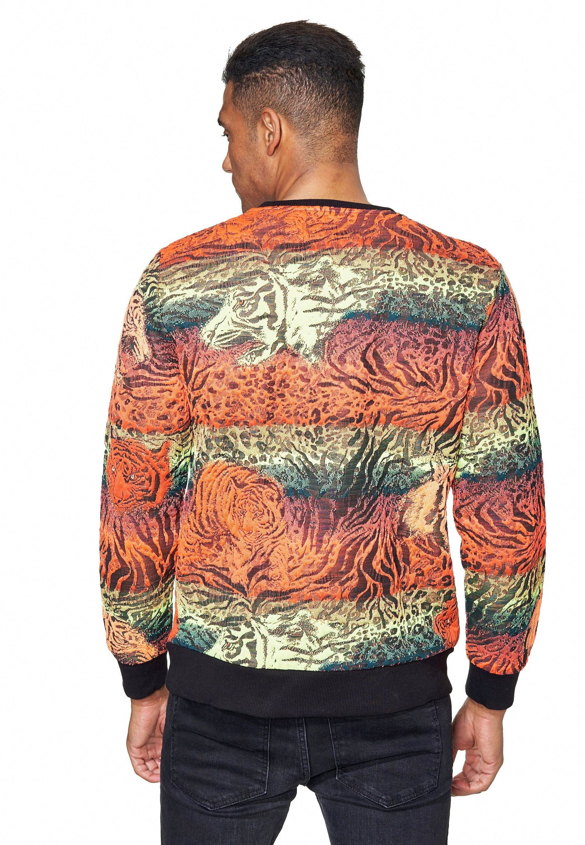 Sweatshirt Tiger-Design trendigen Sweater Neal im Rusty Neal Rusty