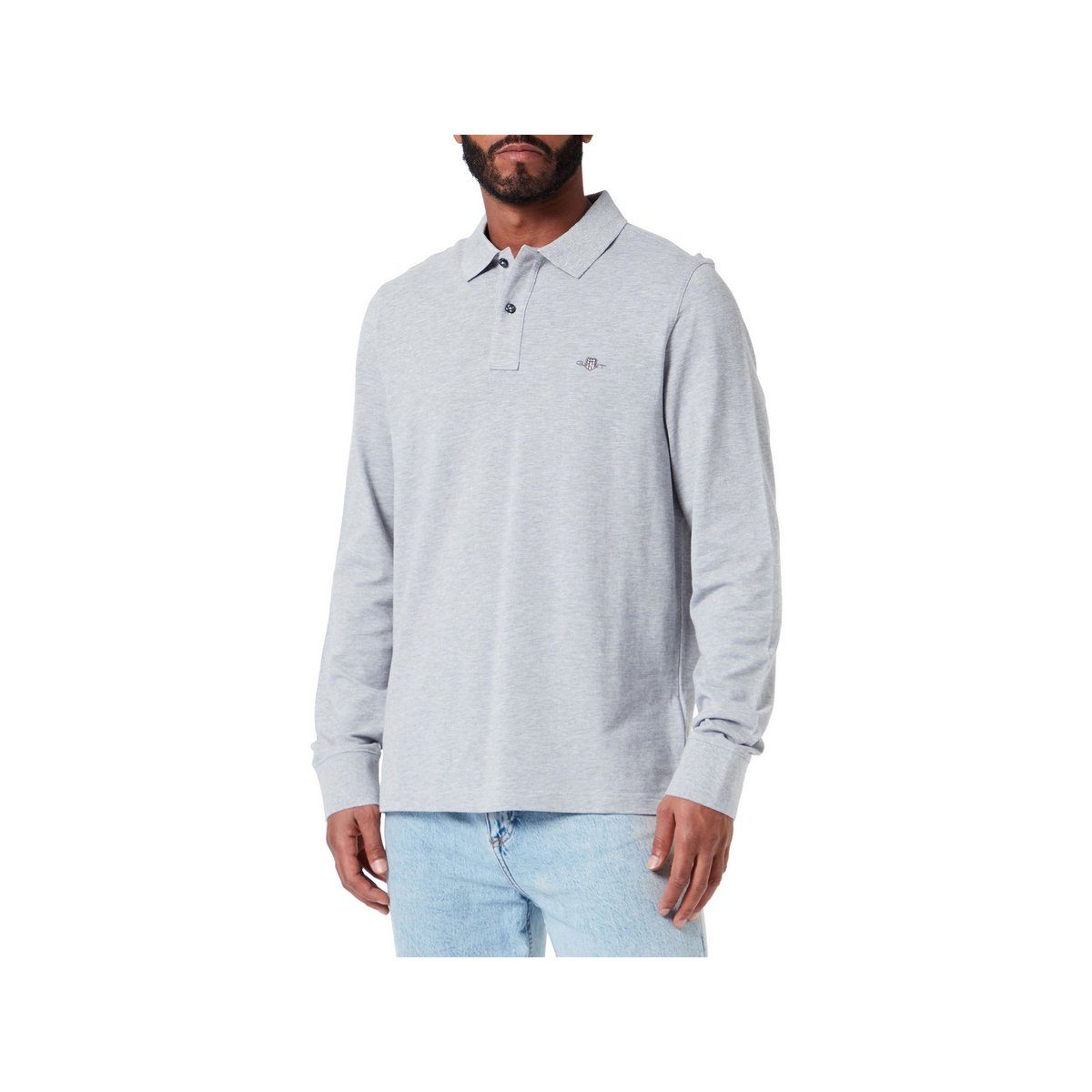 Gant Sweatshirt uni (1-tlg) melange grey