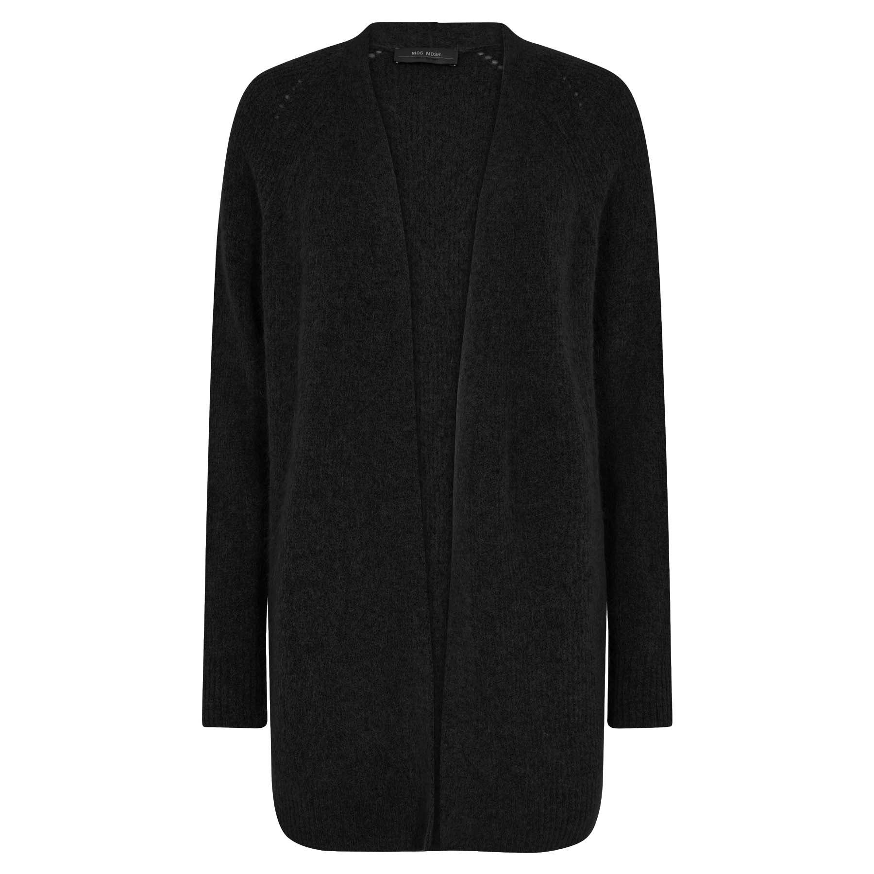 Mos Mosh Cardigan MOS MOSH Cardigan THORA LONG mit Alpaka - Black