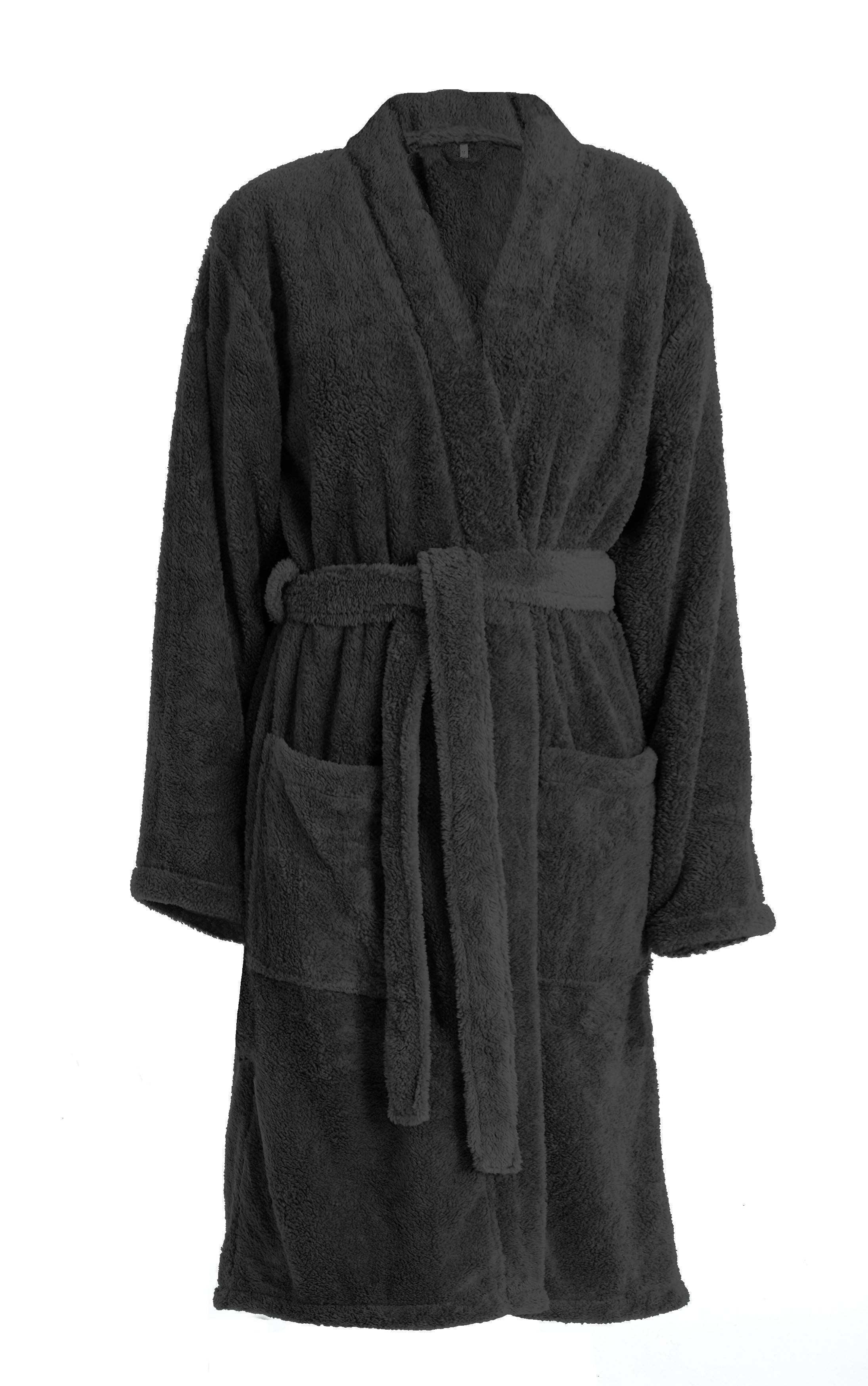 OTTO home Unisex-Bademantel Lillou Kimono, ideal für Sauna & Spa, Hotelbademantel, Morgenmantel, Midilänge, Microfaser, Kimono-Kragen, Gürtel, kuschelig weicher – Bild 2 von 5