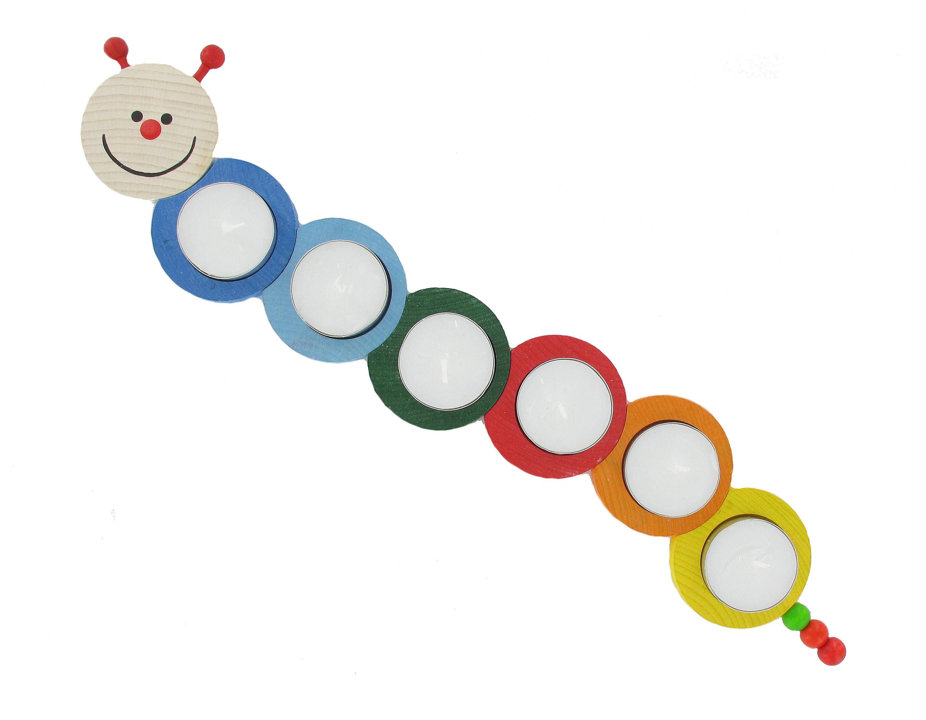 HOBEA-Germany Kerzenhalter Geburtstagsraupe (Teelichthalter für 6 Teelichte günstig online kaufen