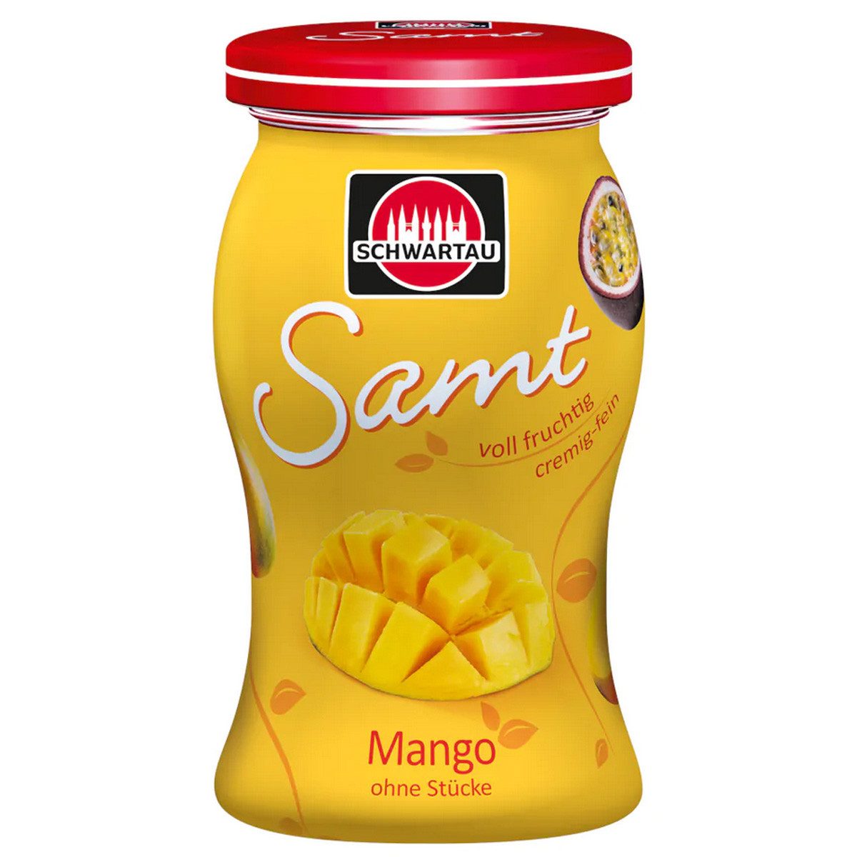 SCHWARTAU Fruchtaufstrich, Schwartau Samt Mango cremig feiner Fruchtaufstrich ohne Stücke 270g