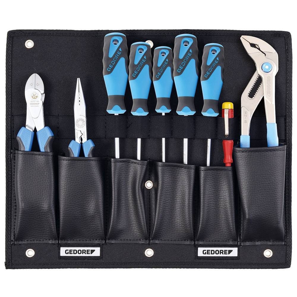 Gedore Werkzeugset Werkzeugkarte mit Zangen/Schraubendreher 9tlg, in Tasche