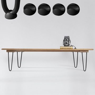 Feel2Home Tischbein Tischbeine 4er-Set Hairpin Tischgestell Kufen versch. Farben/Größen, Robust & Stabil