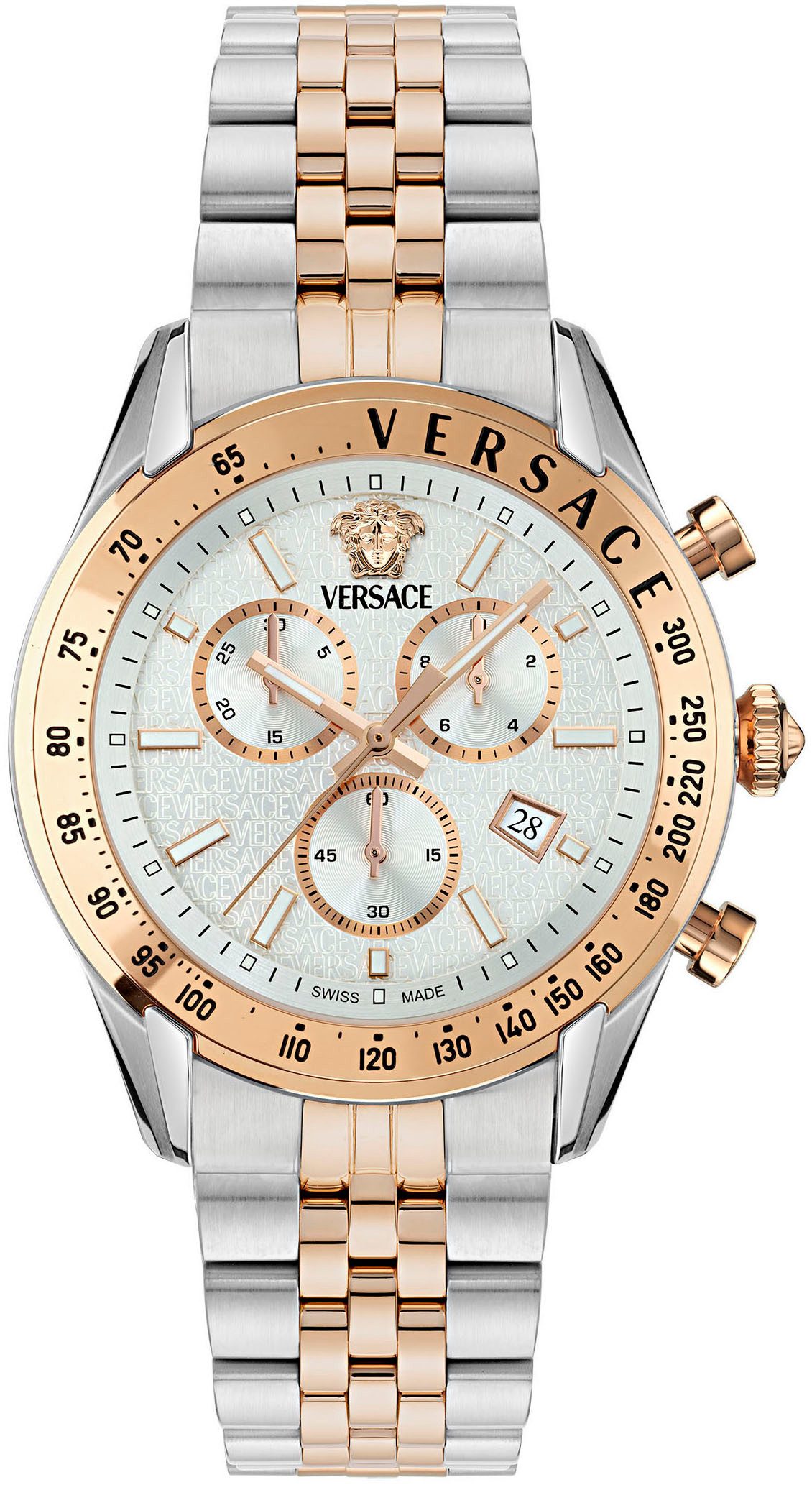 Versace Chronograph CHRONO MASTER, Quarzuhr, Armbanduhr, Herrenuhr, Datum, Stoppfunktion, Swiss Made