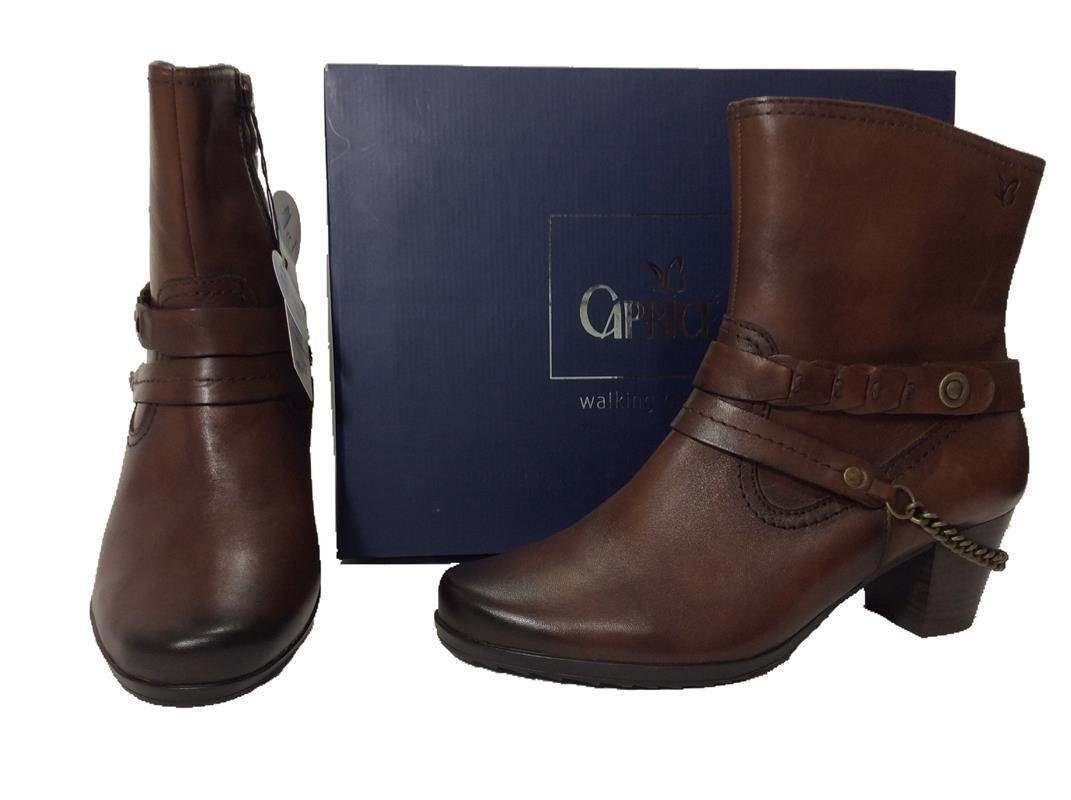 Caprice Damen Stiefelette; 4,5cm; cognac antic 40 Stiefelette