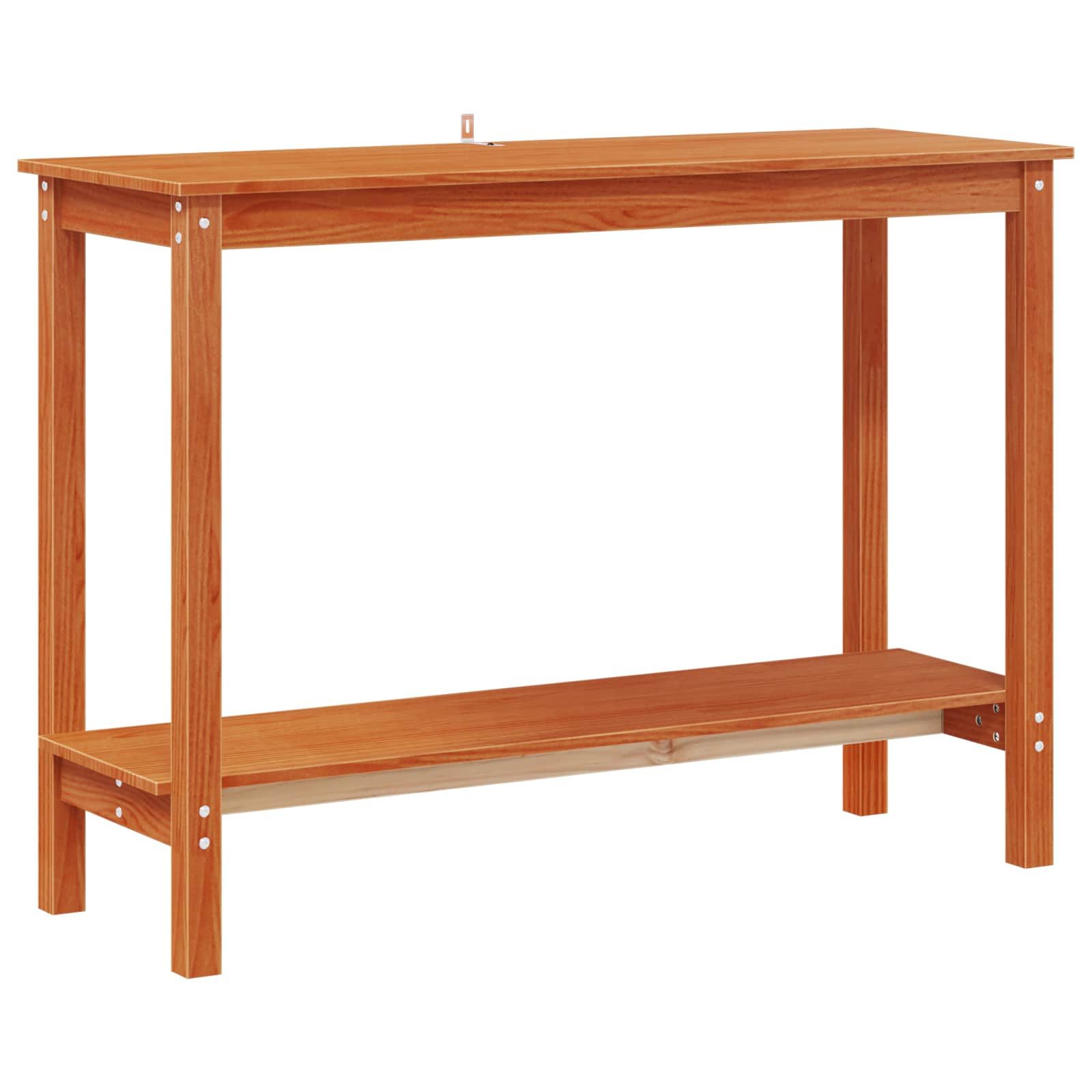 vidaXL Beistelltisch Konsolentisch Wachsbraun 110 x 40 x 80 cm Massives Kiefernholz (1-St)