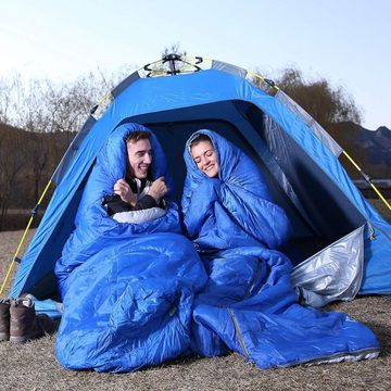 Lubgitsr Mumienschlafsack Schlafsack Deckenschlafsäcke Leichtgewicht Warm Outdoor, Camping, Blau (1 tlg)