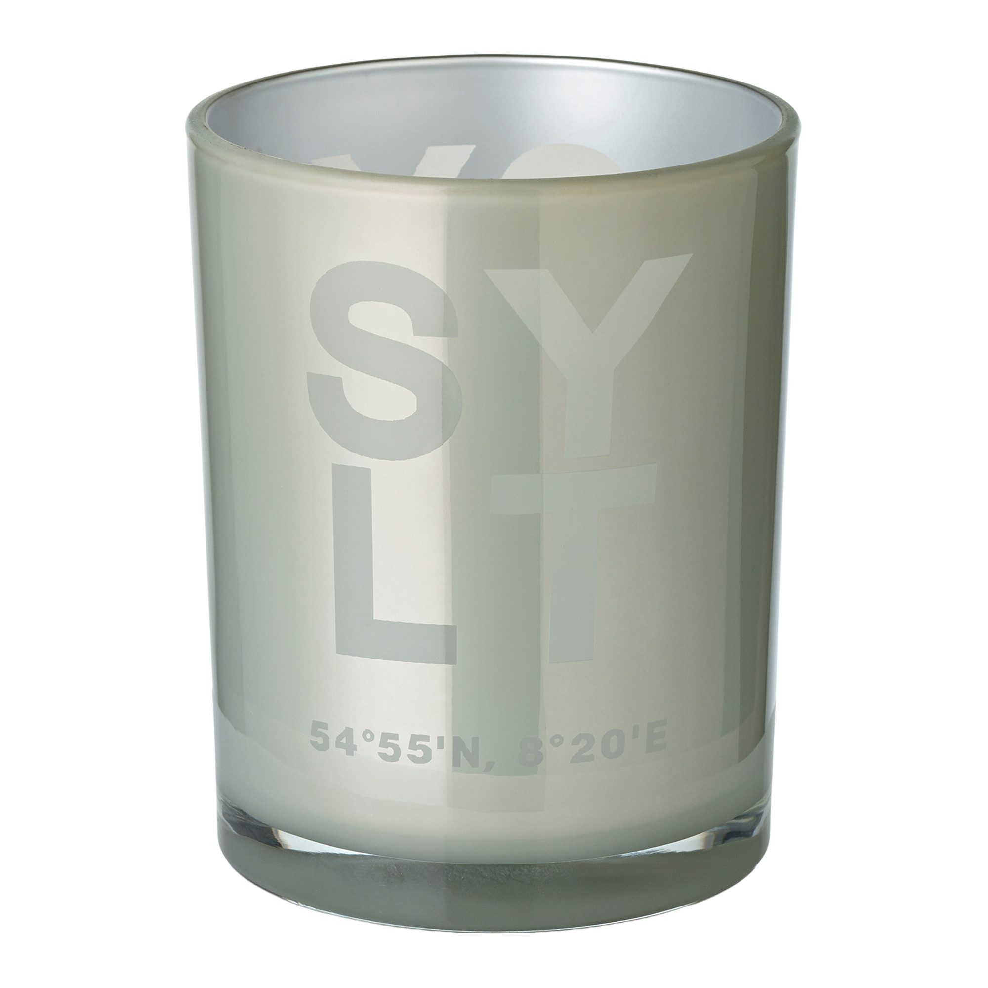 EDZARD Windlicht Sylt (2 St., 2er Set), (Höhe 8 & 12,5 cm), grau, Sylt-Motiv