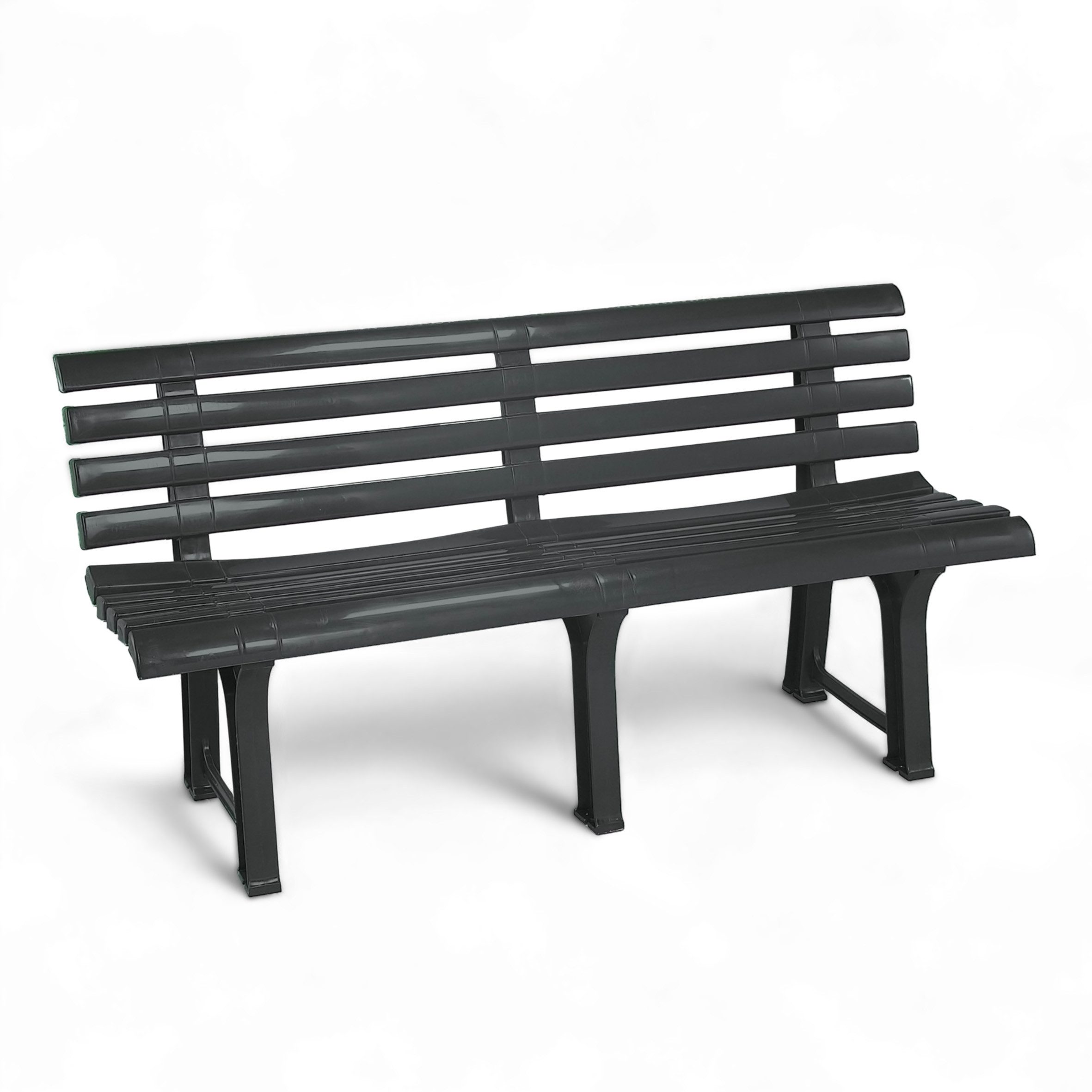 Spetebo Gartenbank Kunststoff Gartenbank 3-Sitzer 145 günstig online kaufen