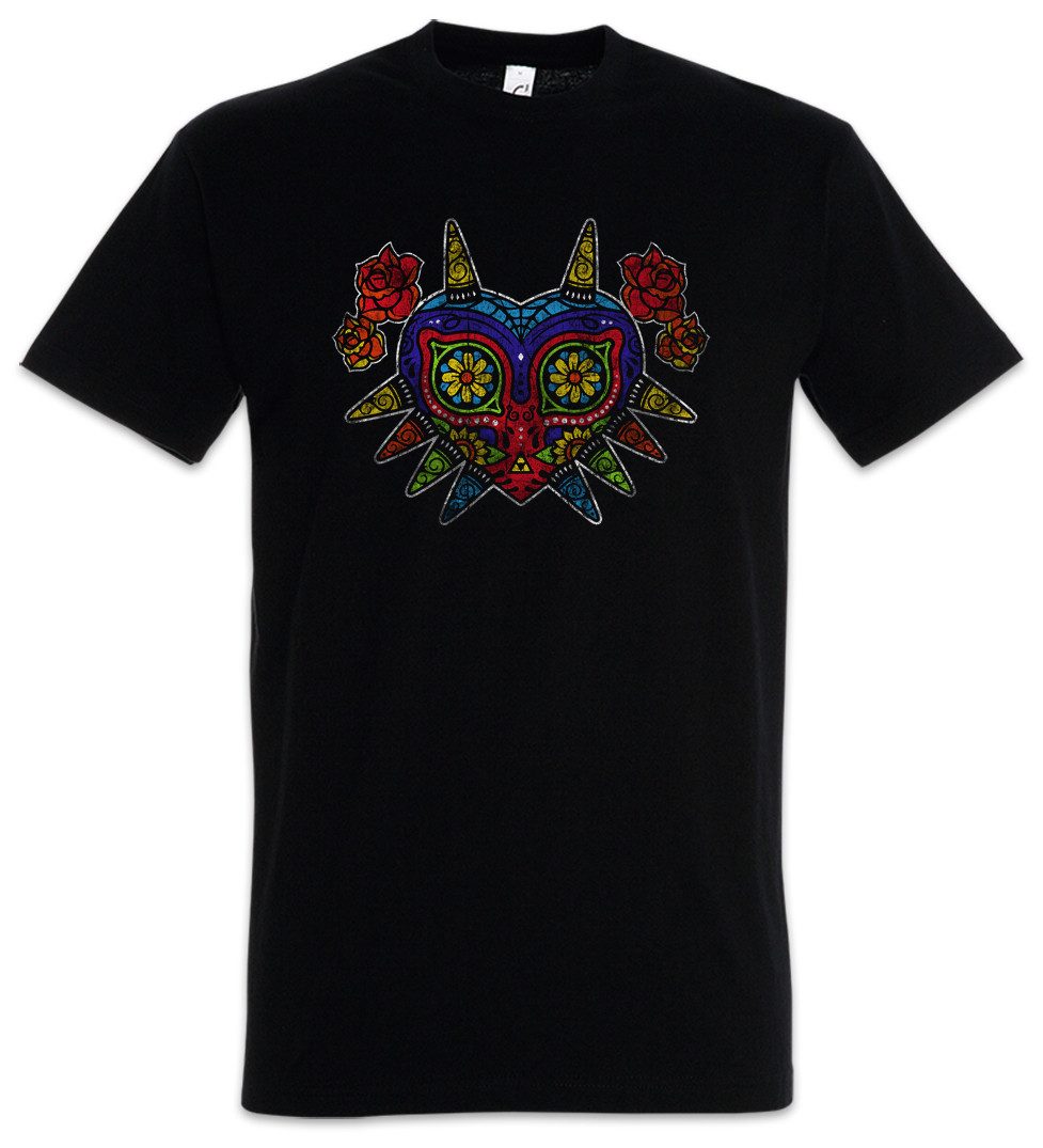 Urban Backwoods Print-Shirt Mexican Majora's Mask Herren T-Shirt Horror Kid Zelda Game Kult Nerd (1-tlg) Majora Link Legend Fantasy