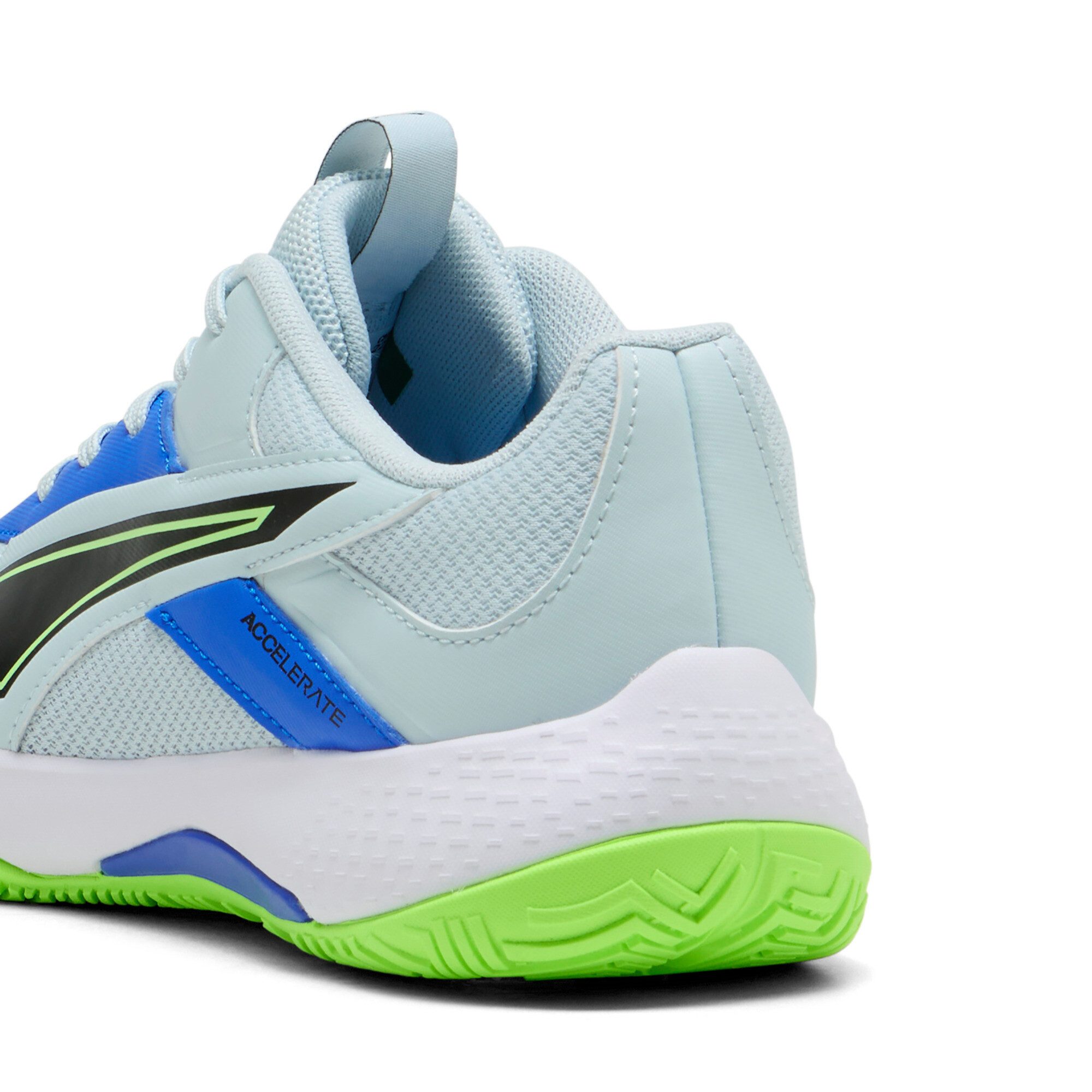 PUMA Accelerate Jr 5 Aqua Glow-PUMA White-Green Gla Handballschuh