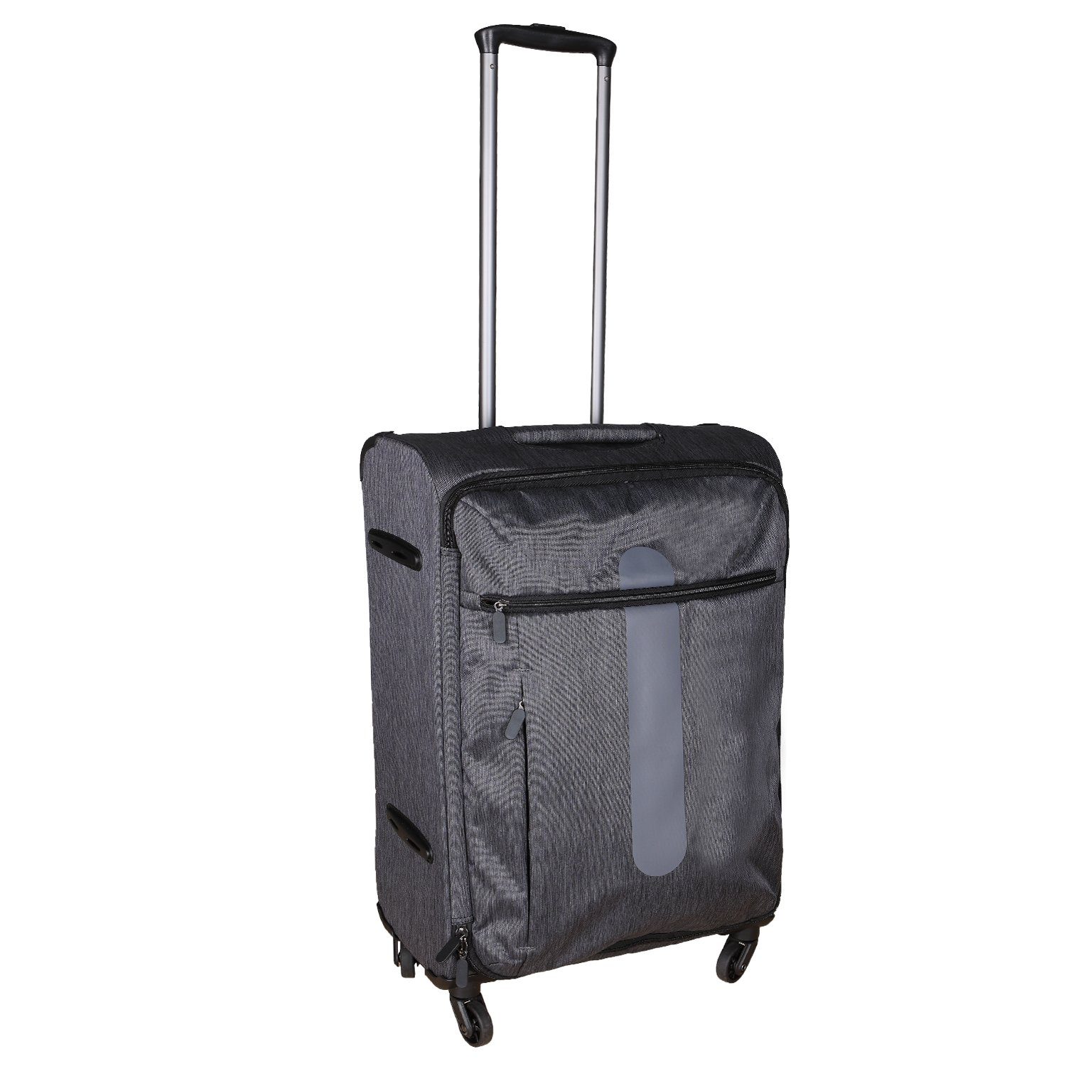 Home4Living Weichgepäck-Trolley Trolley-Koffer Reisekoffer Stoff Grau 52  Liter Ultraleicht, 2 Rollen, Ultraleicht