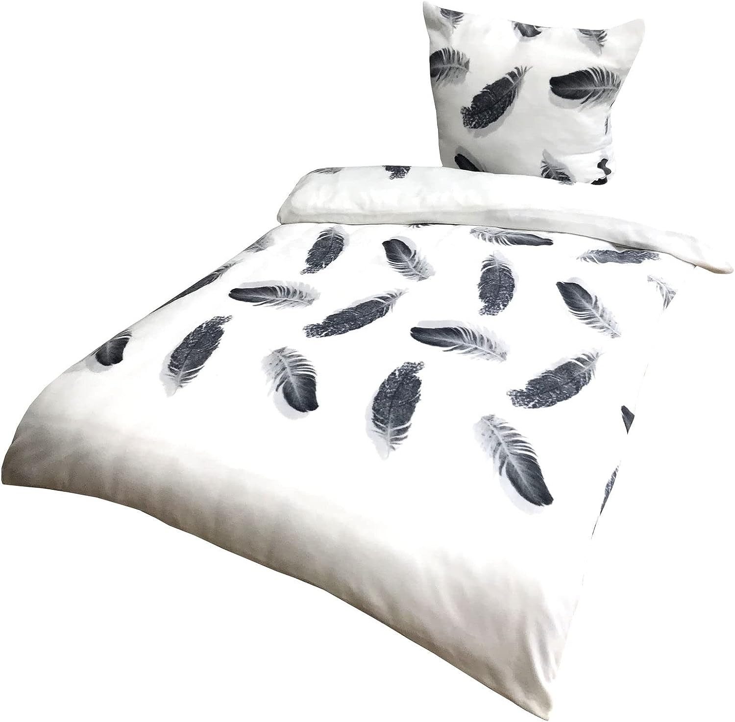 Visaggio Bettwäsche Winter Fleece Bettbezug flauschig warm, Fleece, 2 teilig, Thermofleece kuschelig weich, Sterne