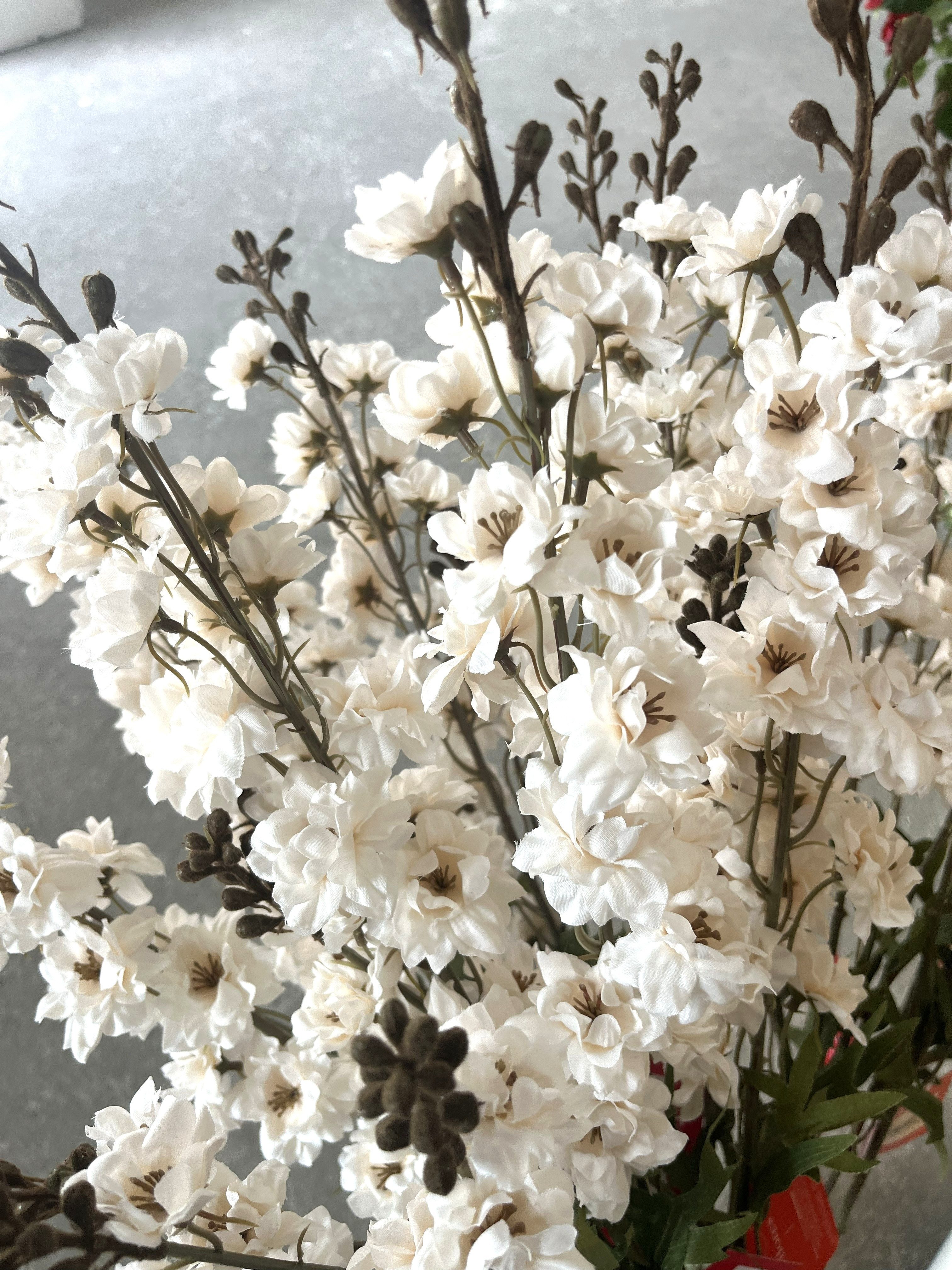 Kunstblume Kunststielblume RITTERSPORN cream 85 cm, Goods NL